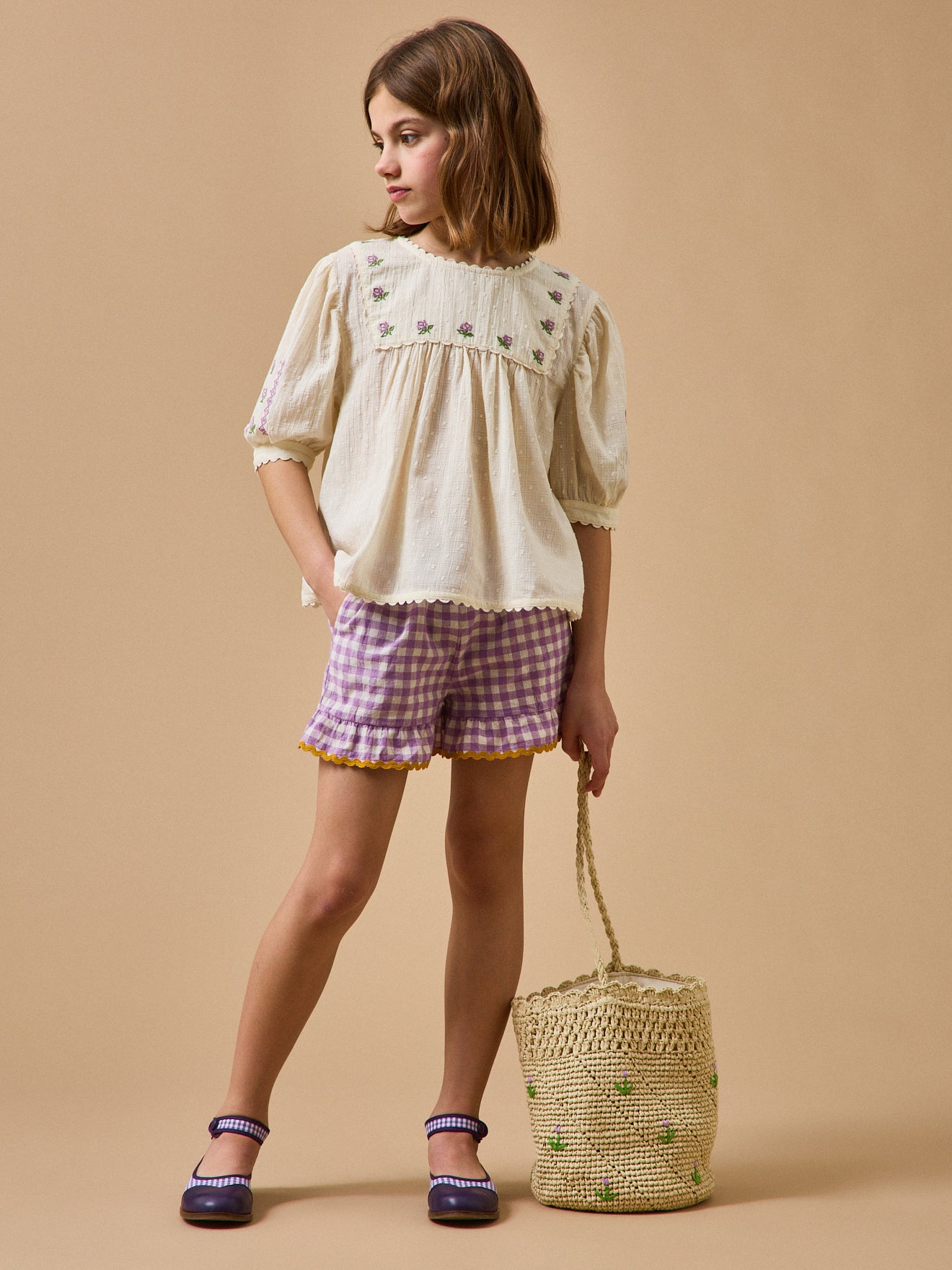Mädchenbluse mit Stickerei – CYRILLUS X EMILE & IDA