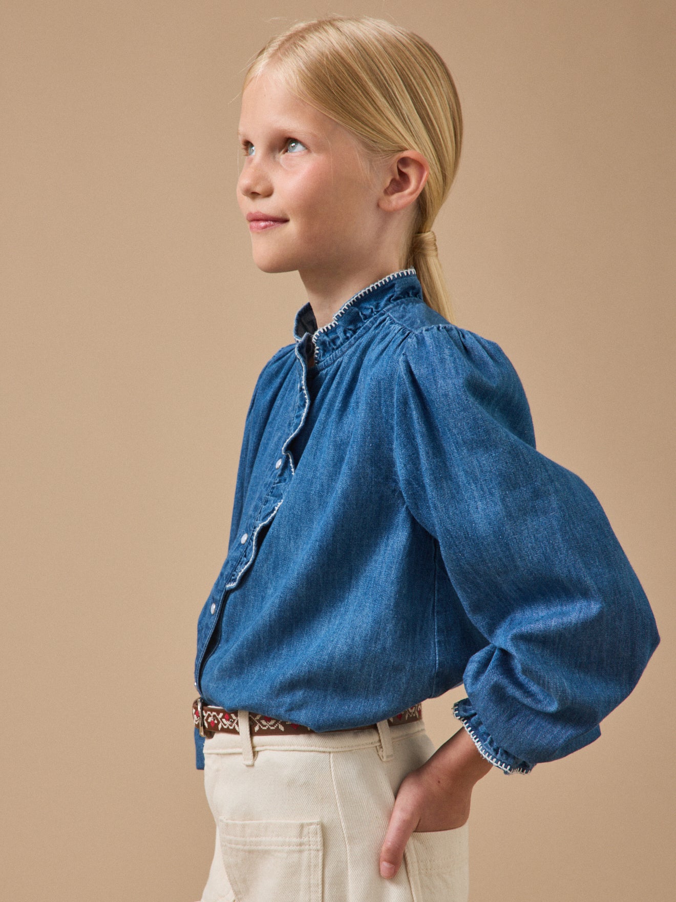 Chemise en denim Fille