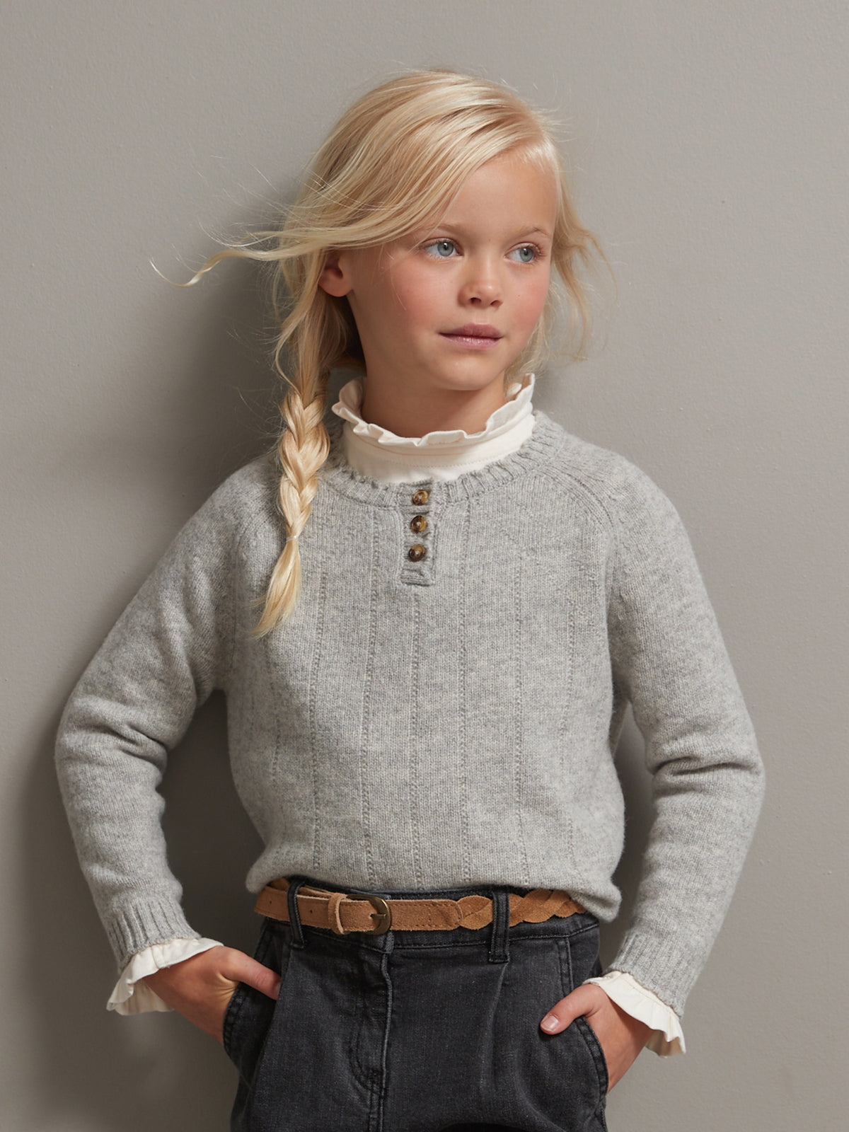 Pull Fille en laine mérinos