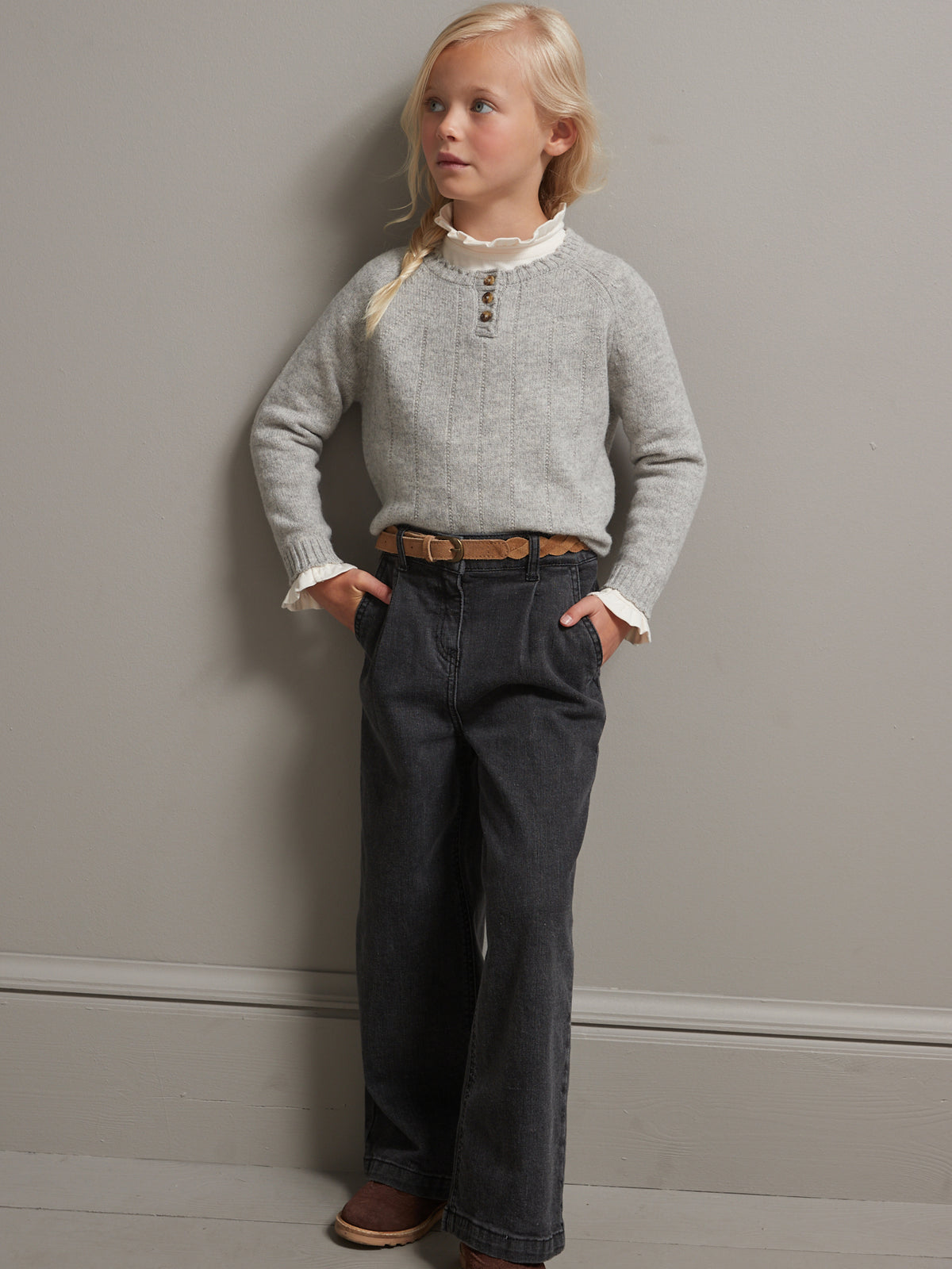 Pull Fille en laine mérinos