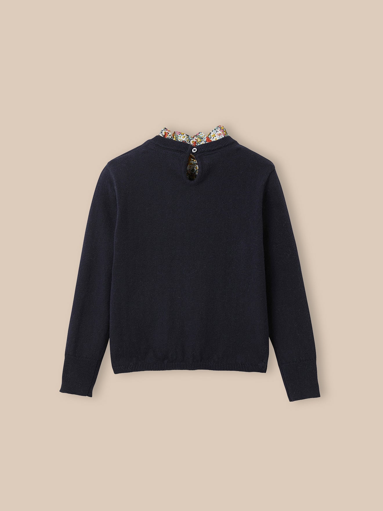 Pull Fille col tissu Liberty