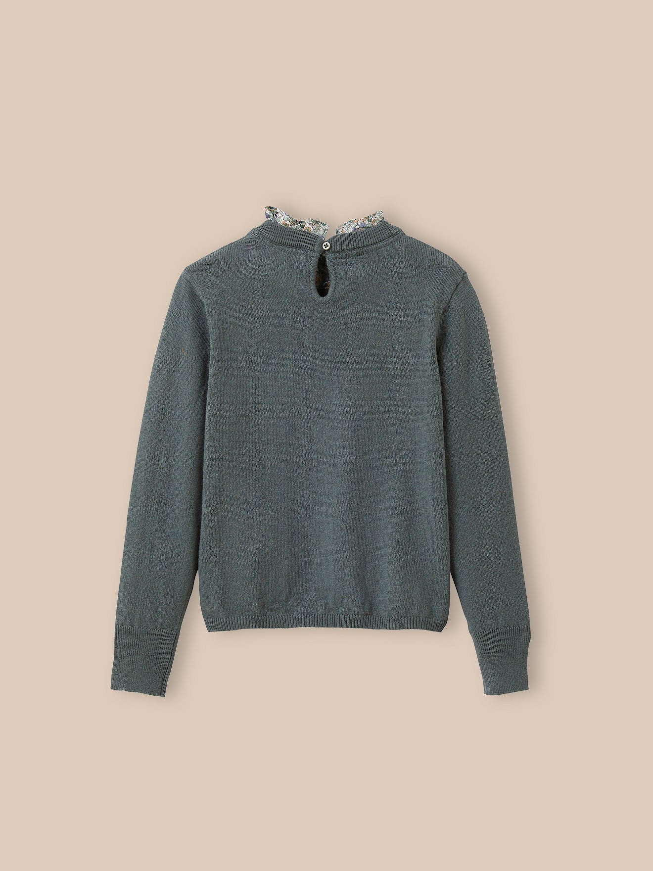 Mädchenpullover mit Kragen aus Liberty®-Stoff