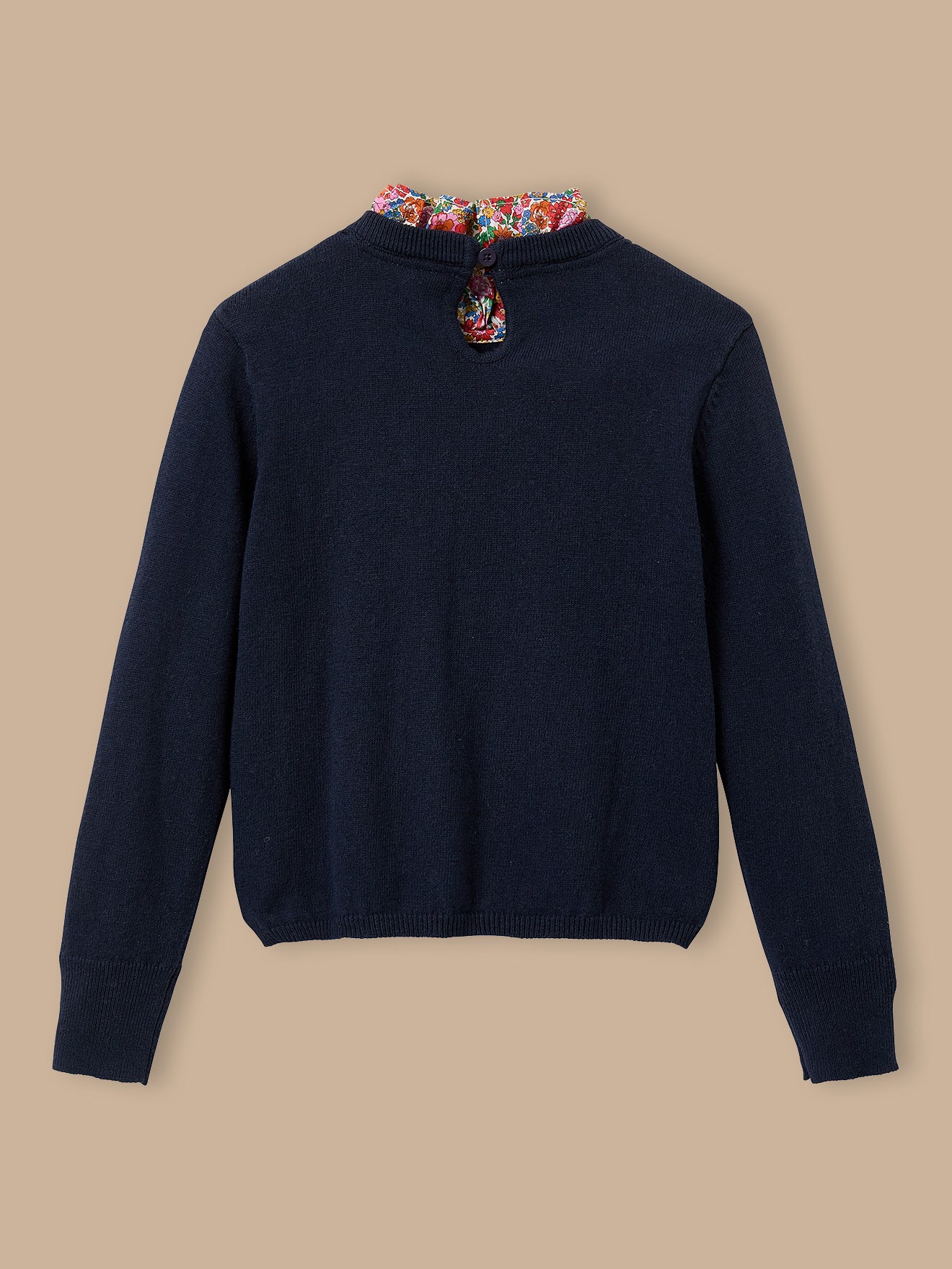 Mädchenpullover mit Kragen aus Liberty®-Stoff