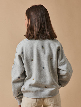 Sweat brodé Fille - Coton biologique