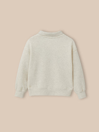 Sweat col polo Fille - Coton biologique