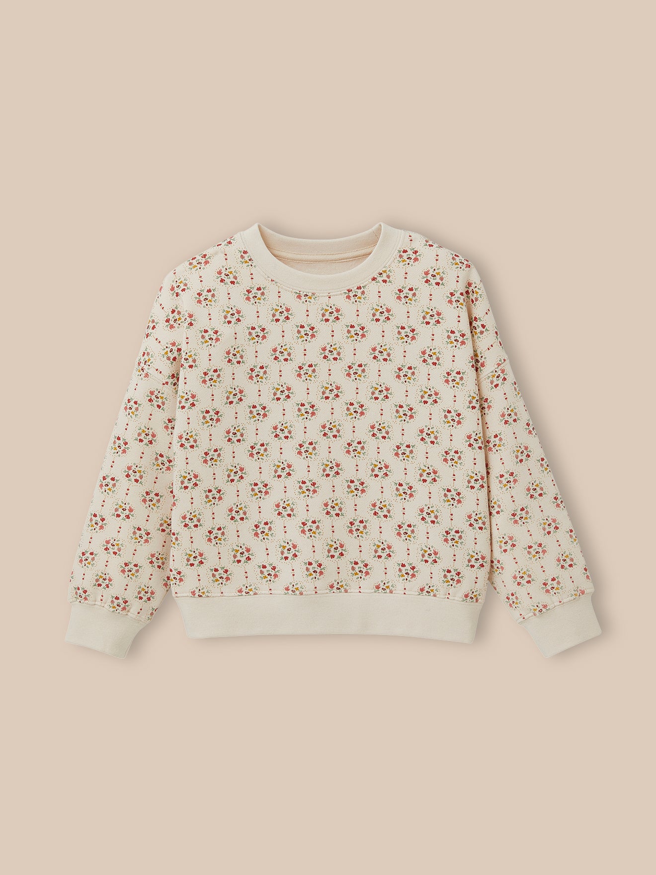 Mädchen-Sweatshirt, mit Druckmuster « Charline », Bio-Baumwolle