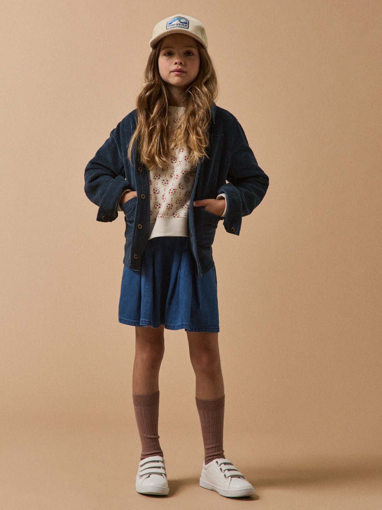 Mädchen-Sweatshirt, mit Druckmuster « Charline », Bio-Baumwolle