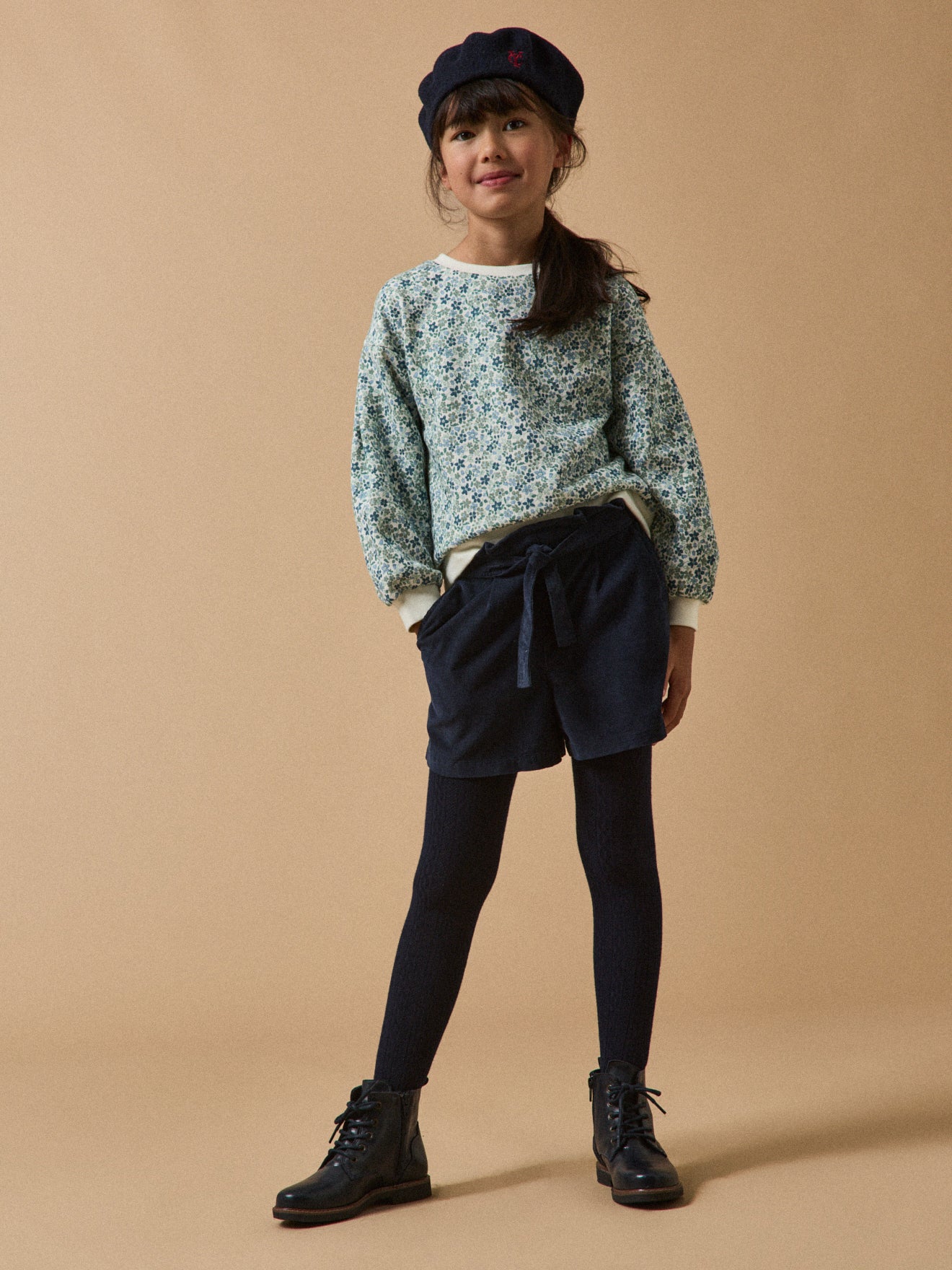 Mädchen-Sweatshirt, mit Druckmuster « Jeanne », Bio-Baumwolle