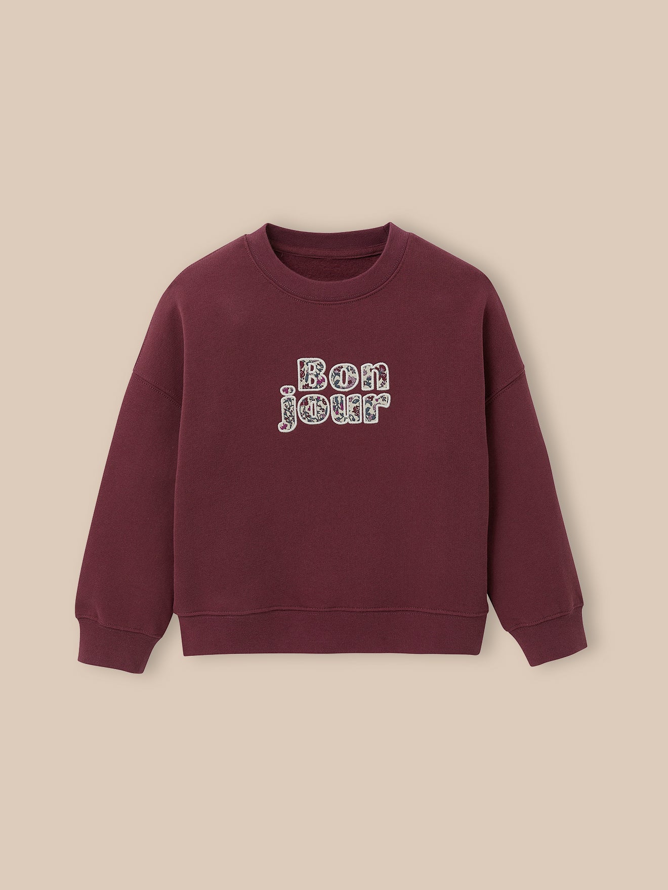Mädchen-Sweatshirt mit Schriftzug – Bio-Baumwolle