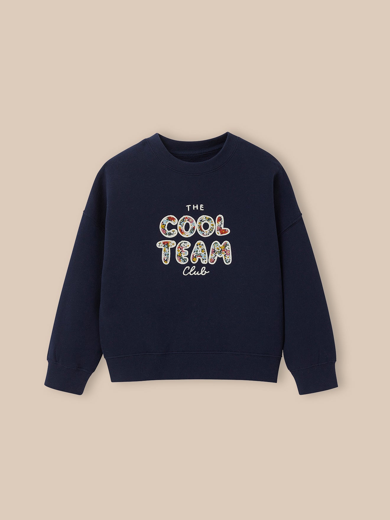 Mädchen-Sweatshirt « Cool Team », aus Liberty®-Stoff, Bio-Baumwolle