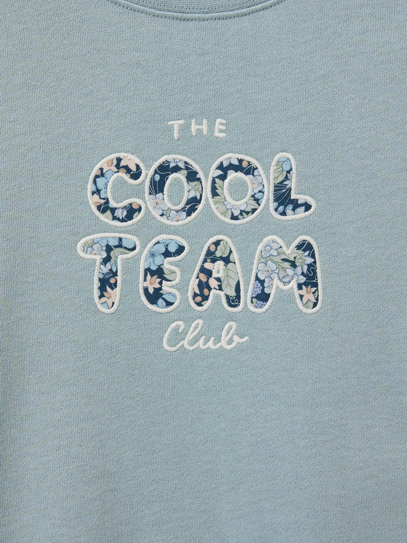 Mädchen-Sweatshirt « Cool Team », aus Liberty®-Stoff, Bio-Baumwolle