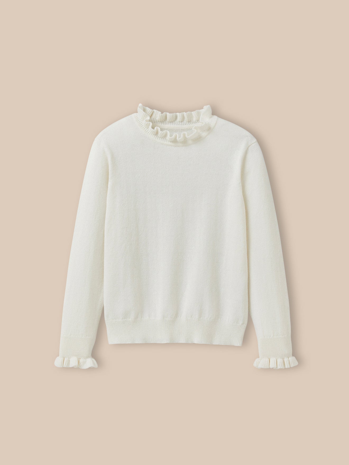 Mädchenpullover mit Volants