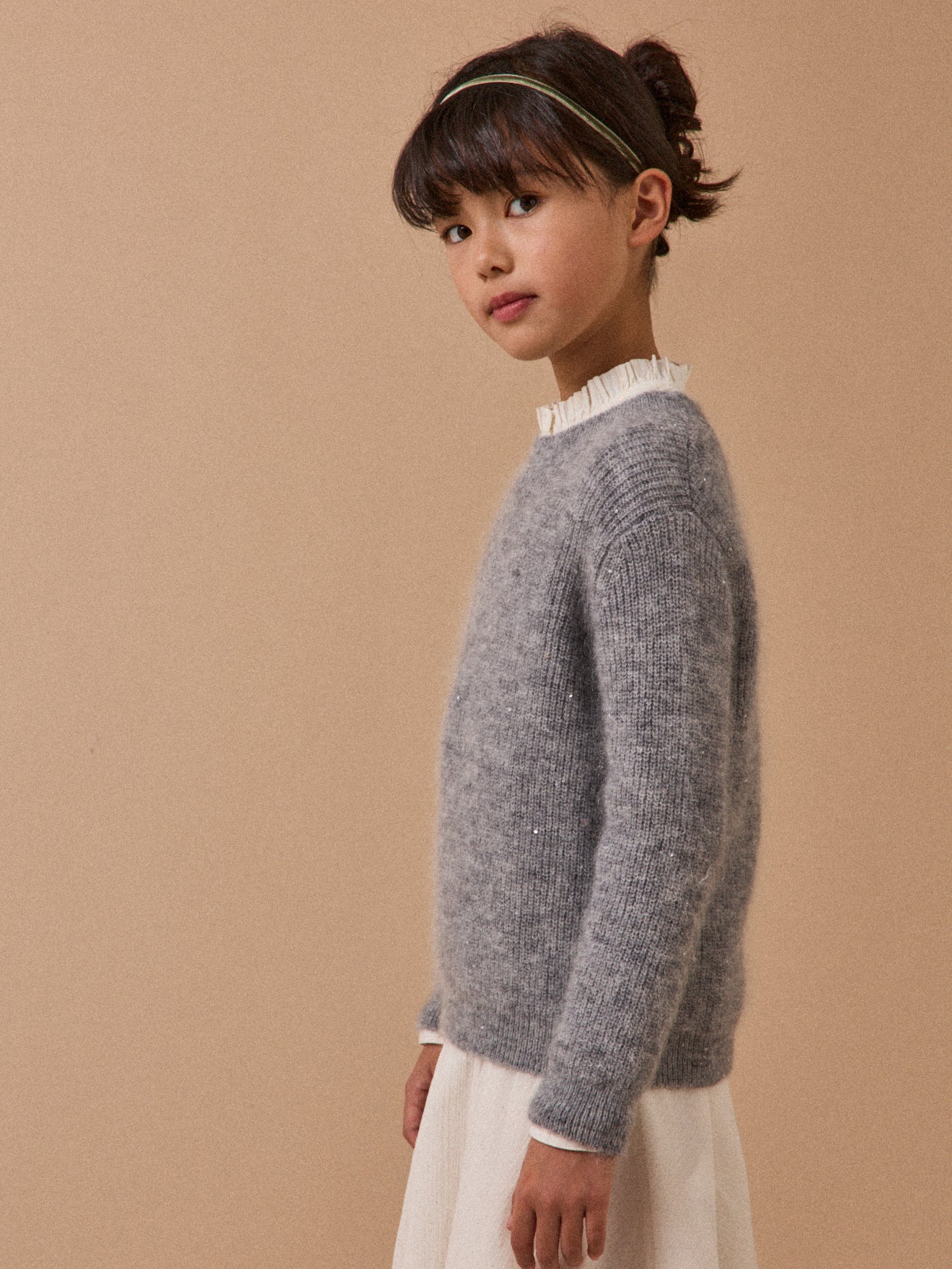 Pull en laine et mohair Fille