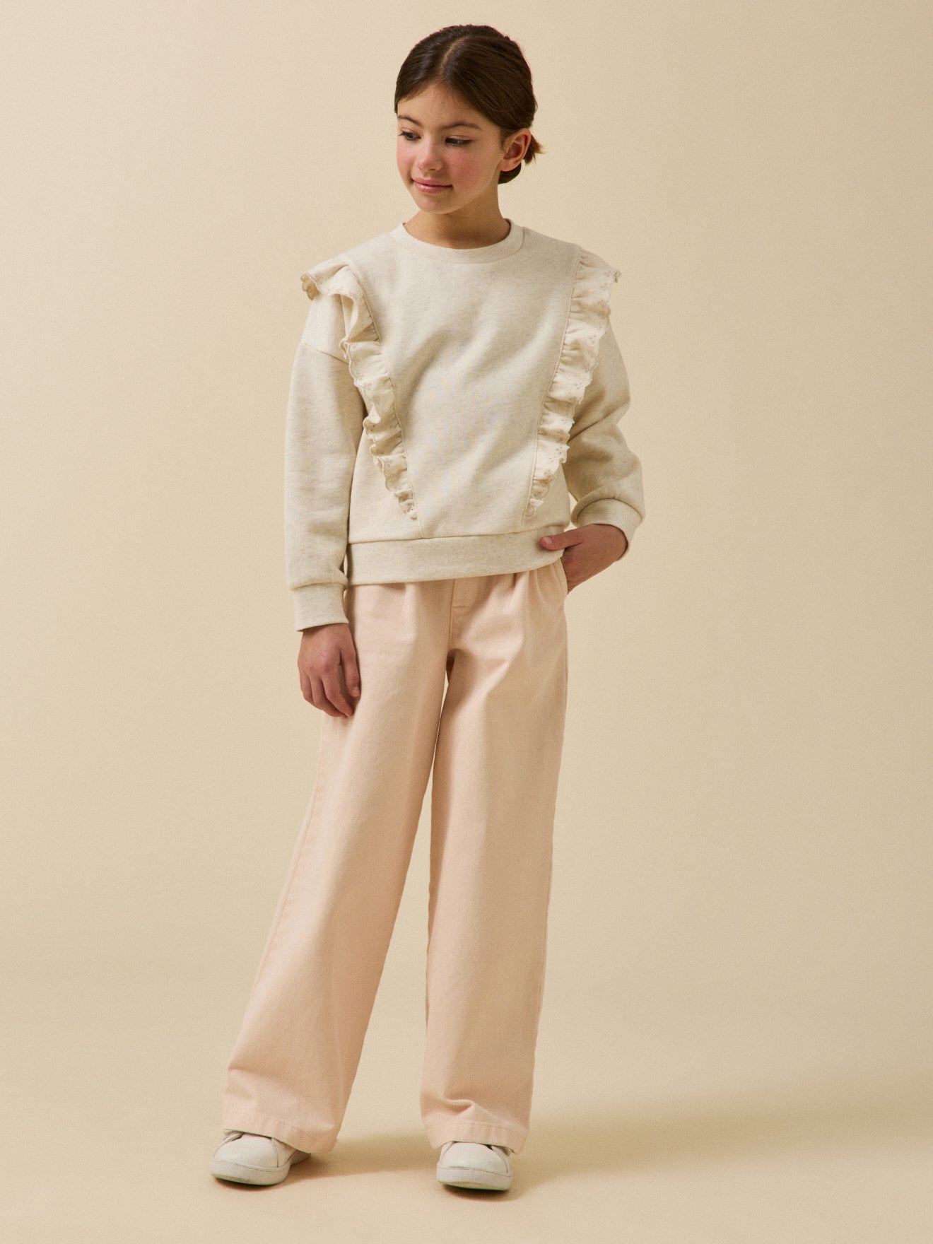 Sweat à volants Fille - Coton biologique