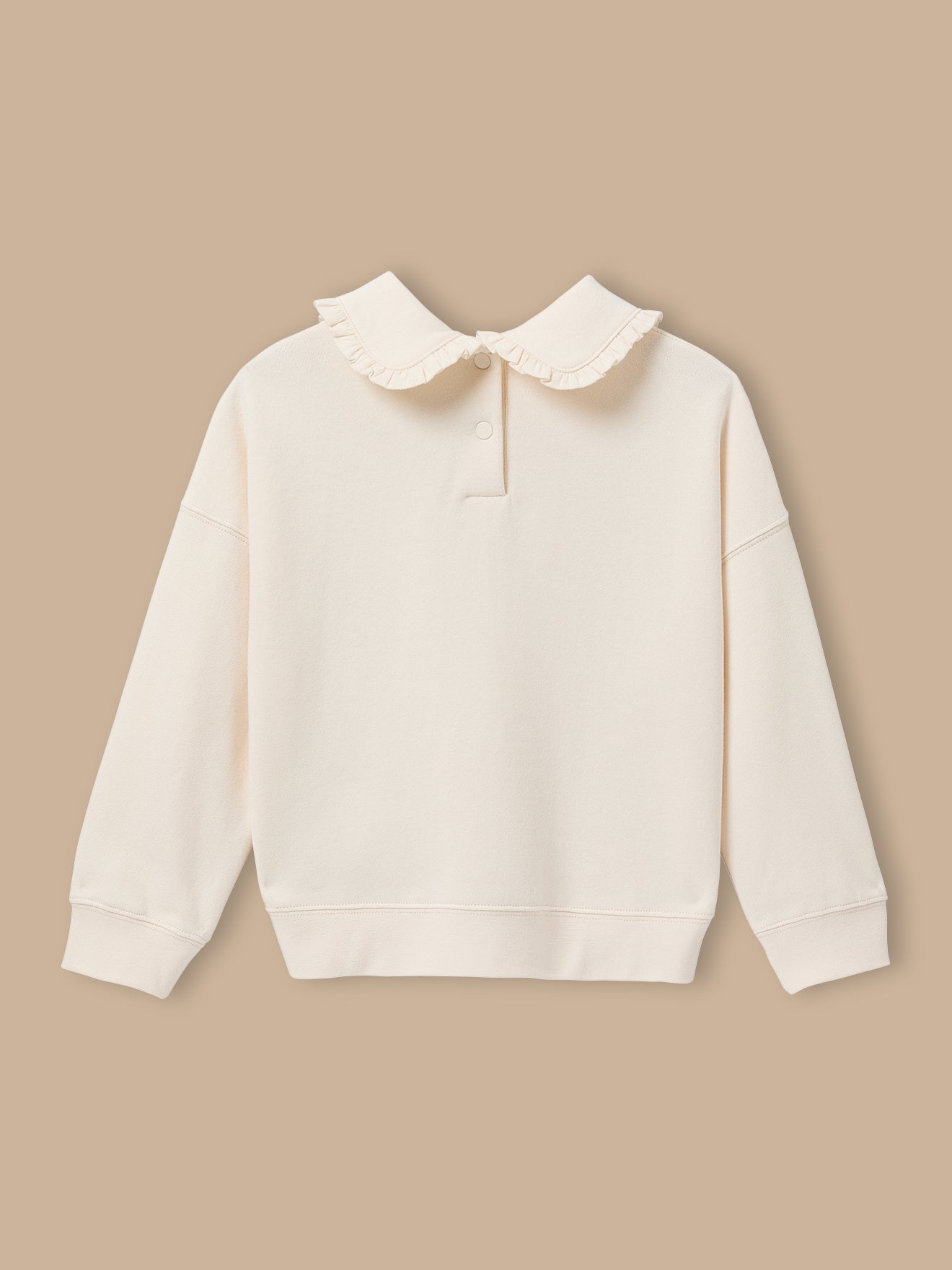 Mädchen-Sweatshirt mit Volantkragen