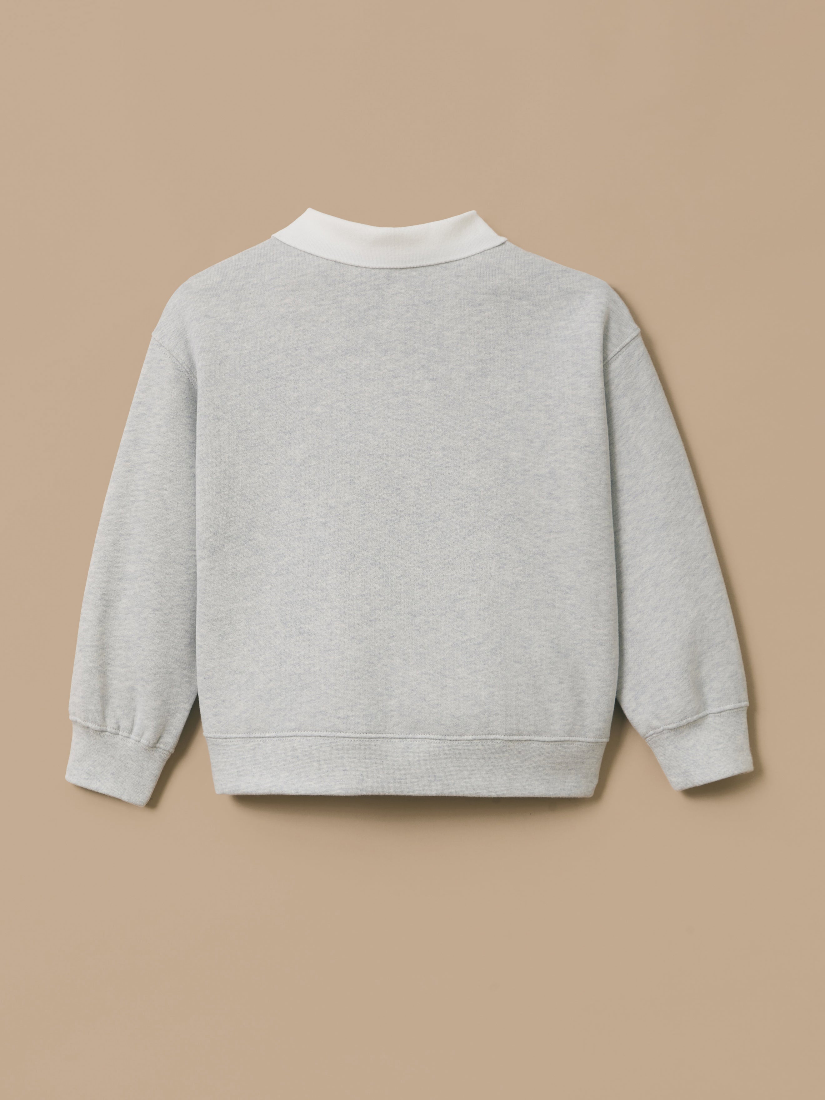 Mädchen-Sweatshirt im Polo-Stil mit Stickerei