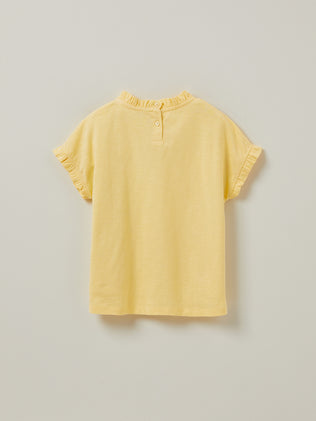 Mädchen T-Shirt mit Volants - Bio-Baumwolle