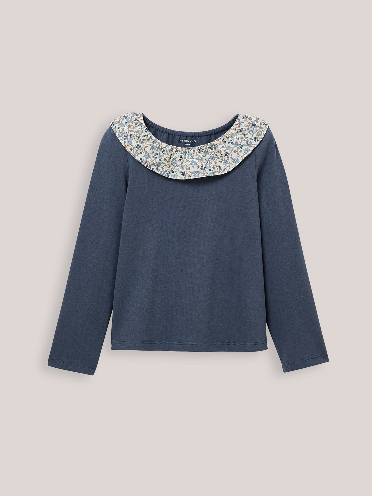 Mädchen T-Shirt mit Kragen aus Liberty®-Stoff – Bio-Baumwolle