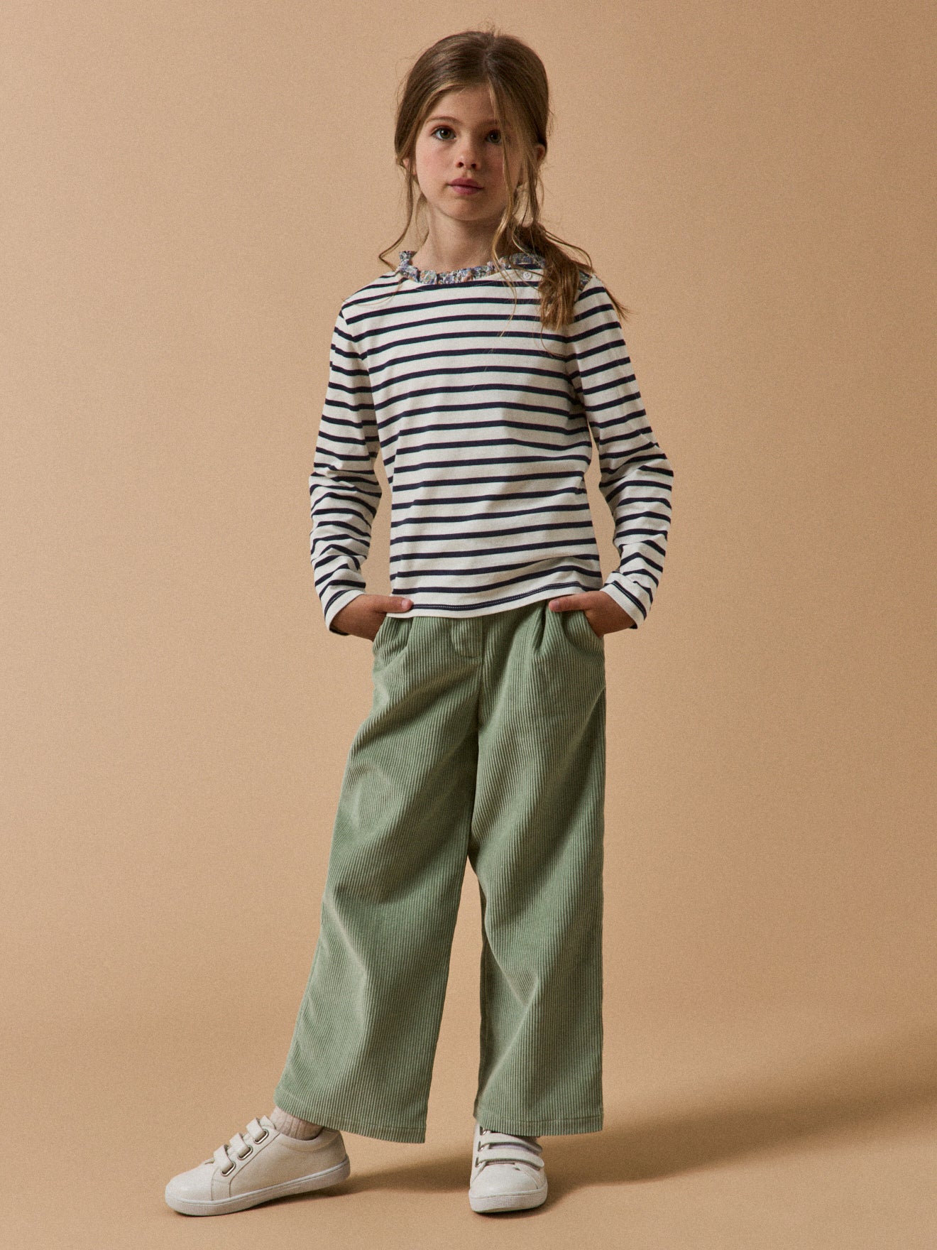 Mädchen-T-Shirt im Matrosenlook, aus Liberty®-Stoff, Bio-Baumwolle