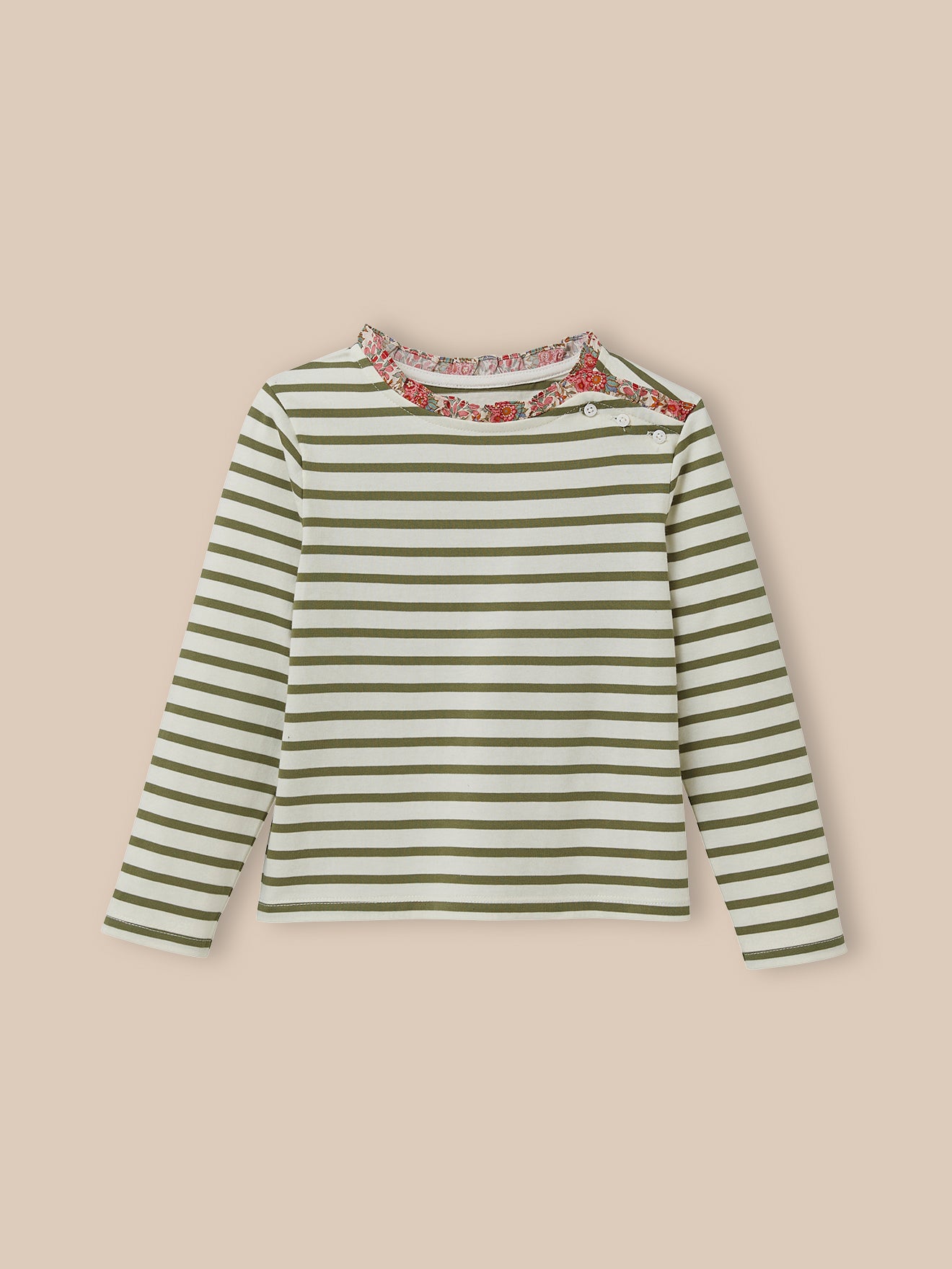 Mädchen-T-Shirt im Matrosenlook, aus Liberty®-Stoff, Bio-Baumwolle