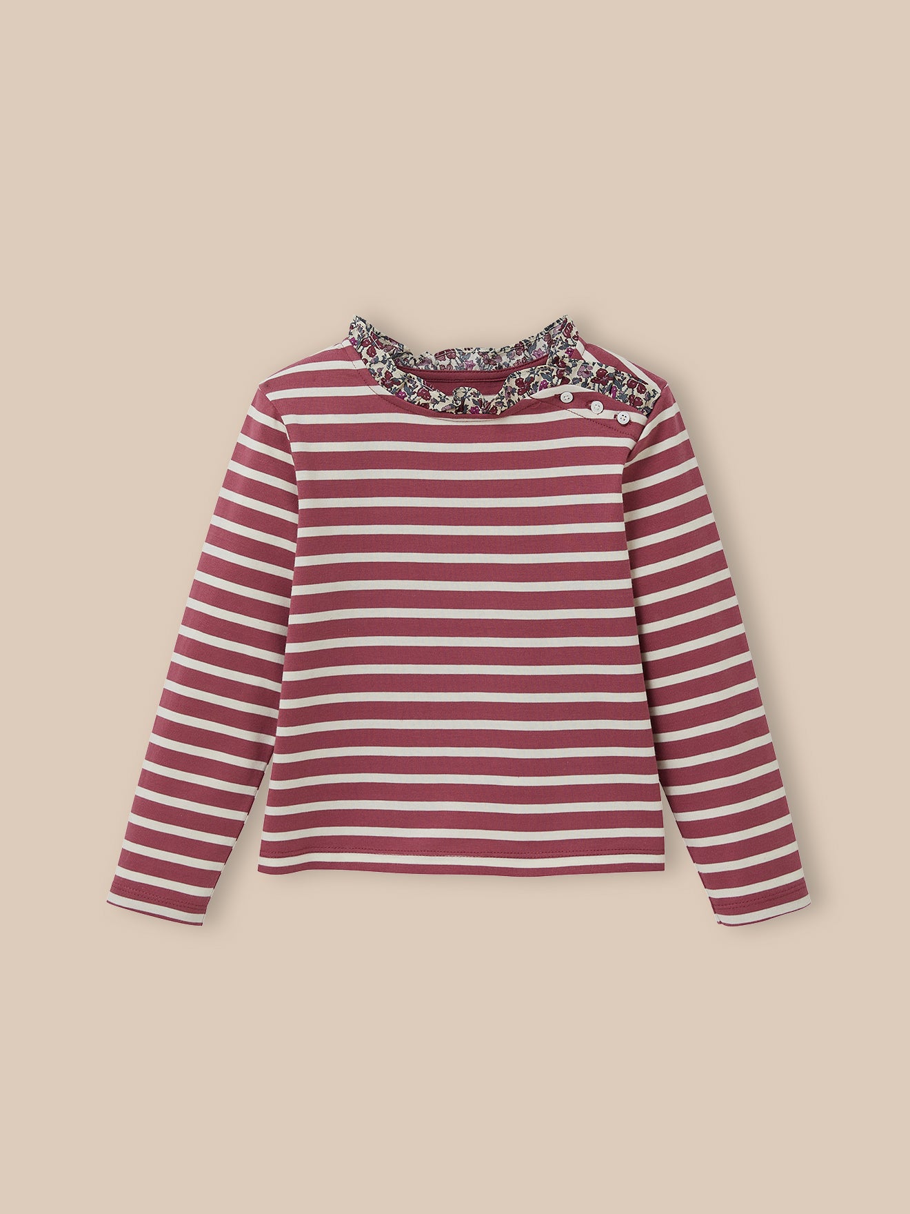 Mädchen-T-Shirt im Matrosenlook, aus Liberty®-Stoff, Bio-Baumwolle