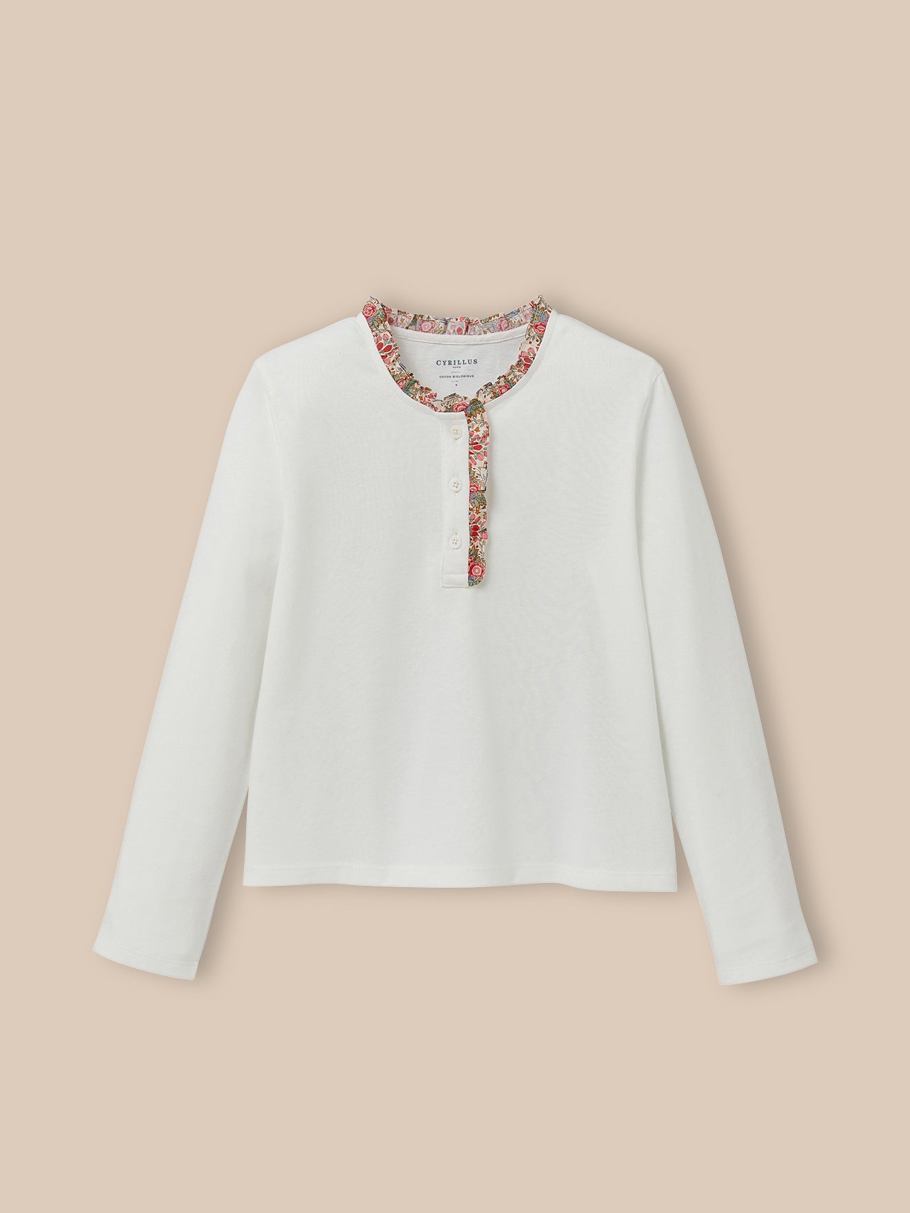 Mädchen-T-Shirt im « Tunik »-Stil aus Liberty®-Stoff – Bio-Baumwolle