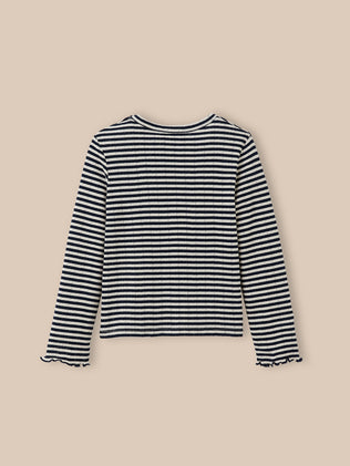 Mädchen-Shirt mit Lochmuster – Bio-Baumwolle