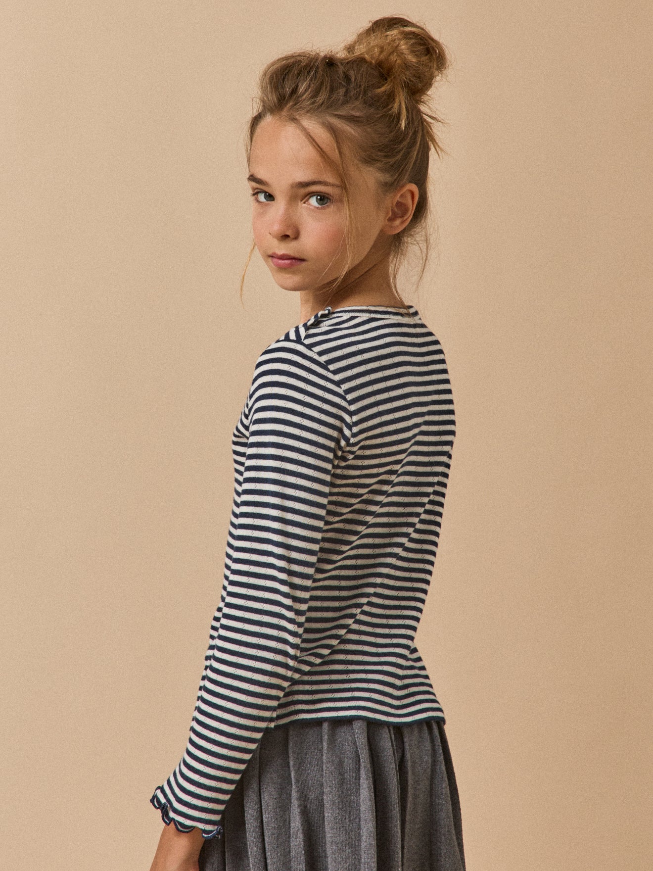 T-shirt en pointelle Fille - Coton biologique