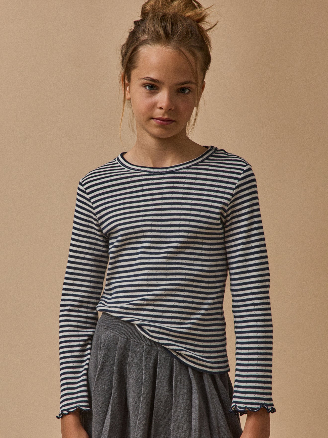 T-shirt en pointelle Fille - Coton biologique