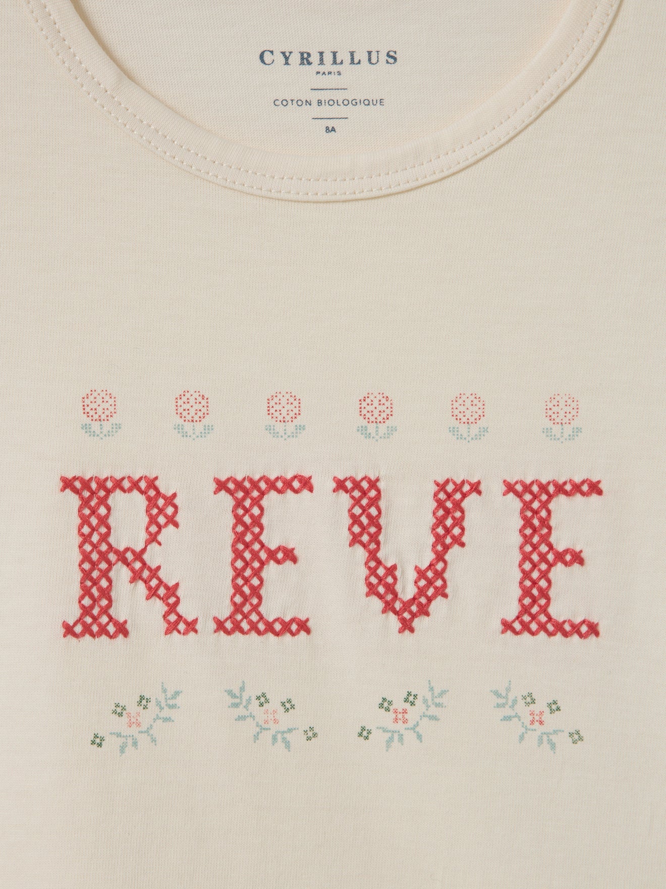 T-shirt brodé - Coton Biologique