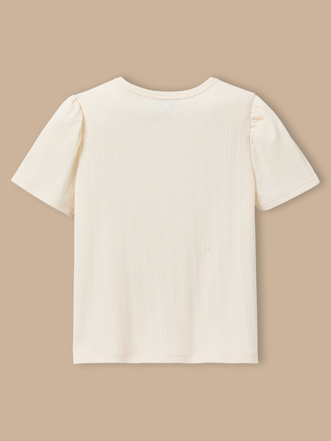Mädchen T-Shirt aus Rippstrick – Bio-Baumwolle