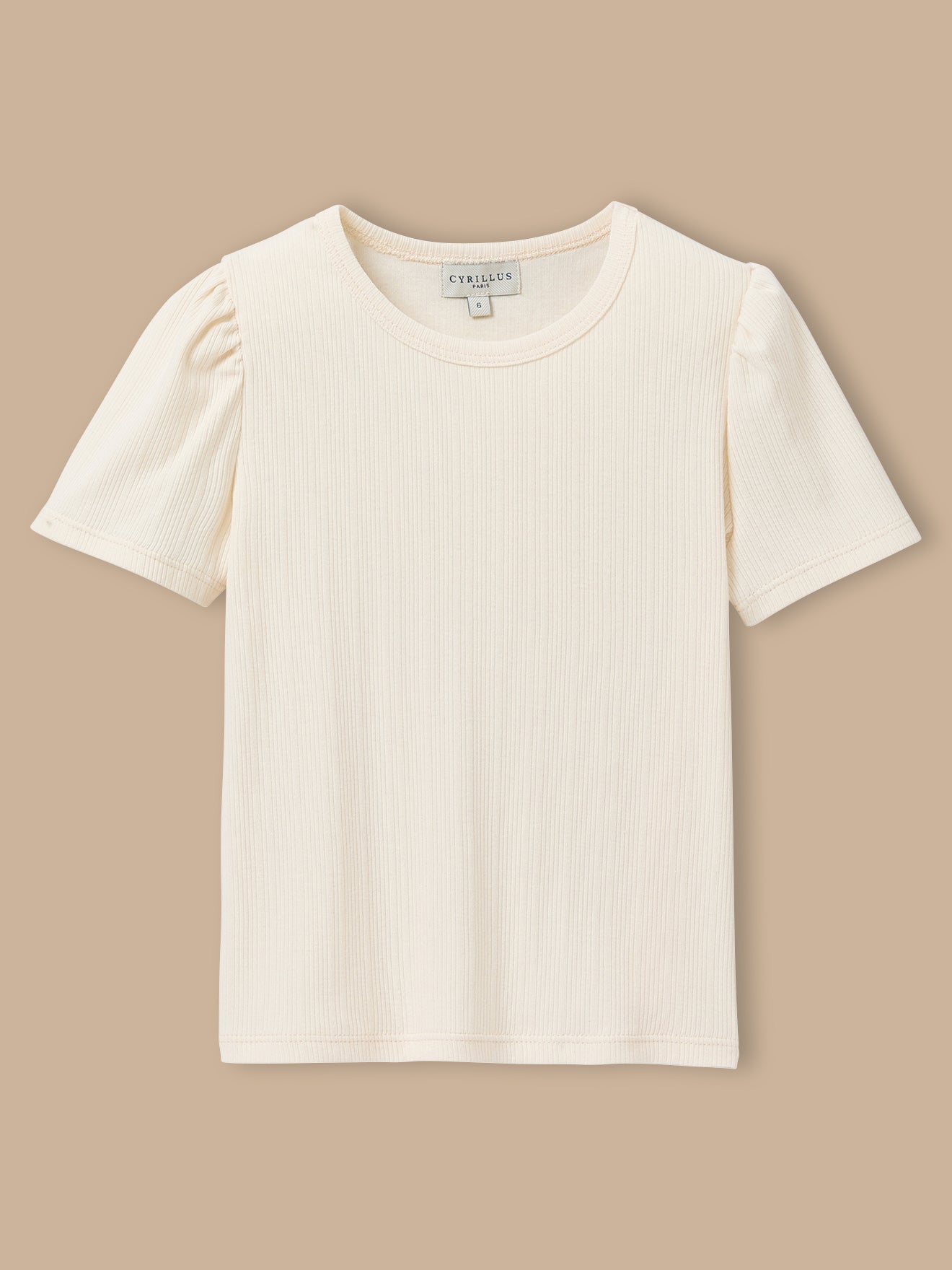 Mädchen T-Shirt aus Rippstrick – Bio-Baumwolle