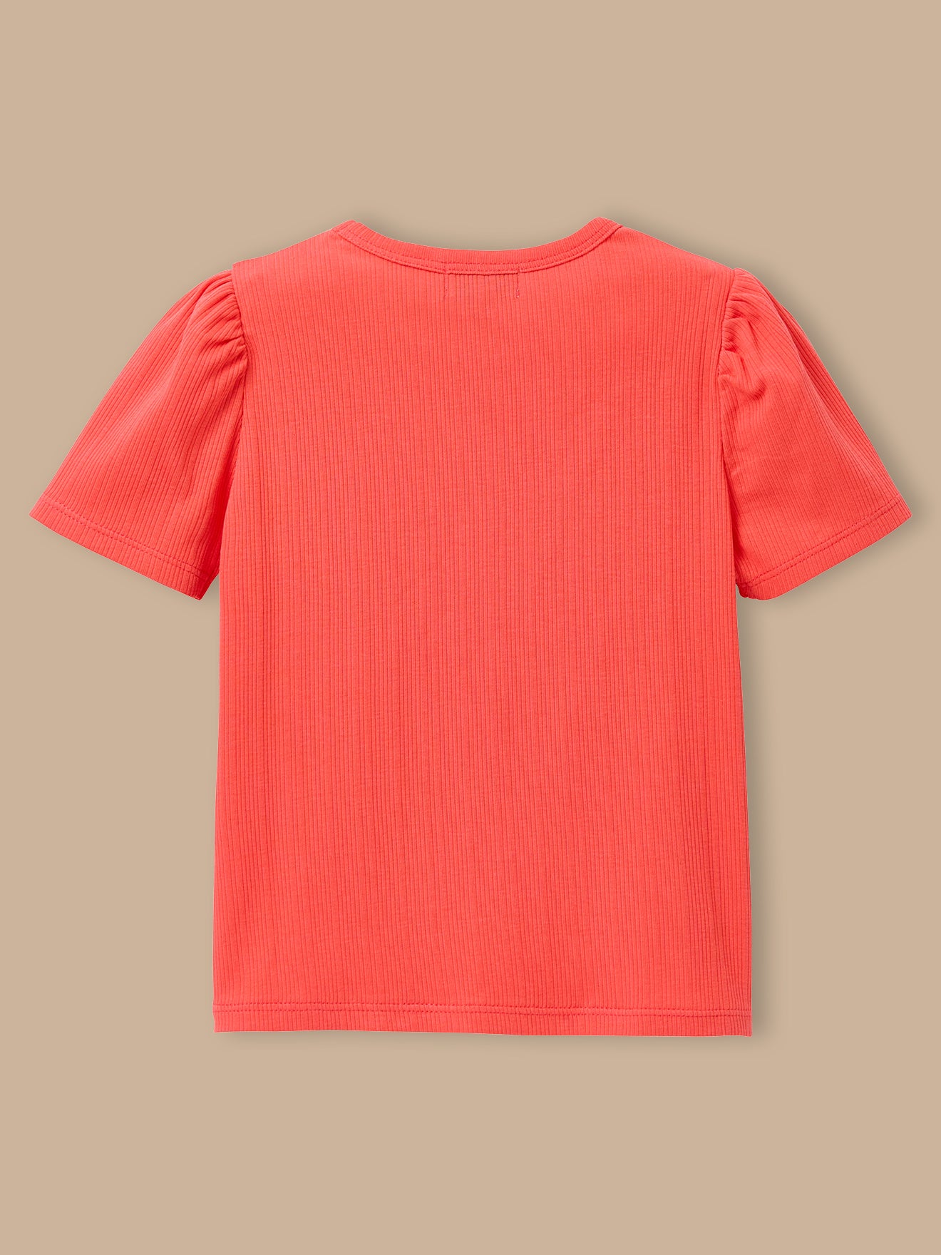 Mädchen T-Shirt aus Rippstrick – Bio-Baumwolle