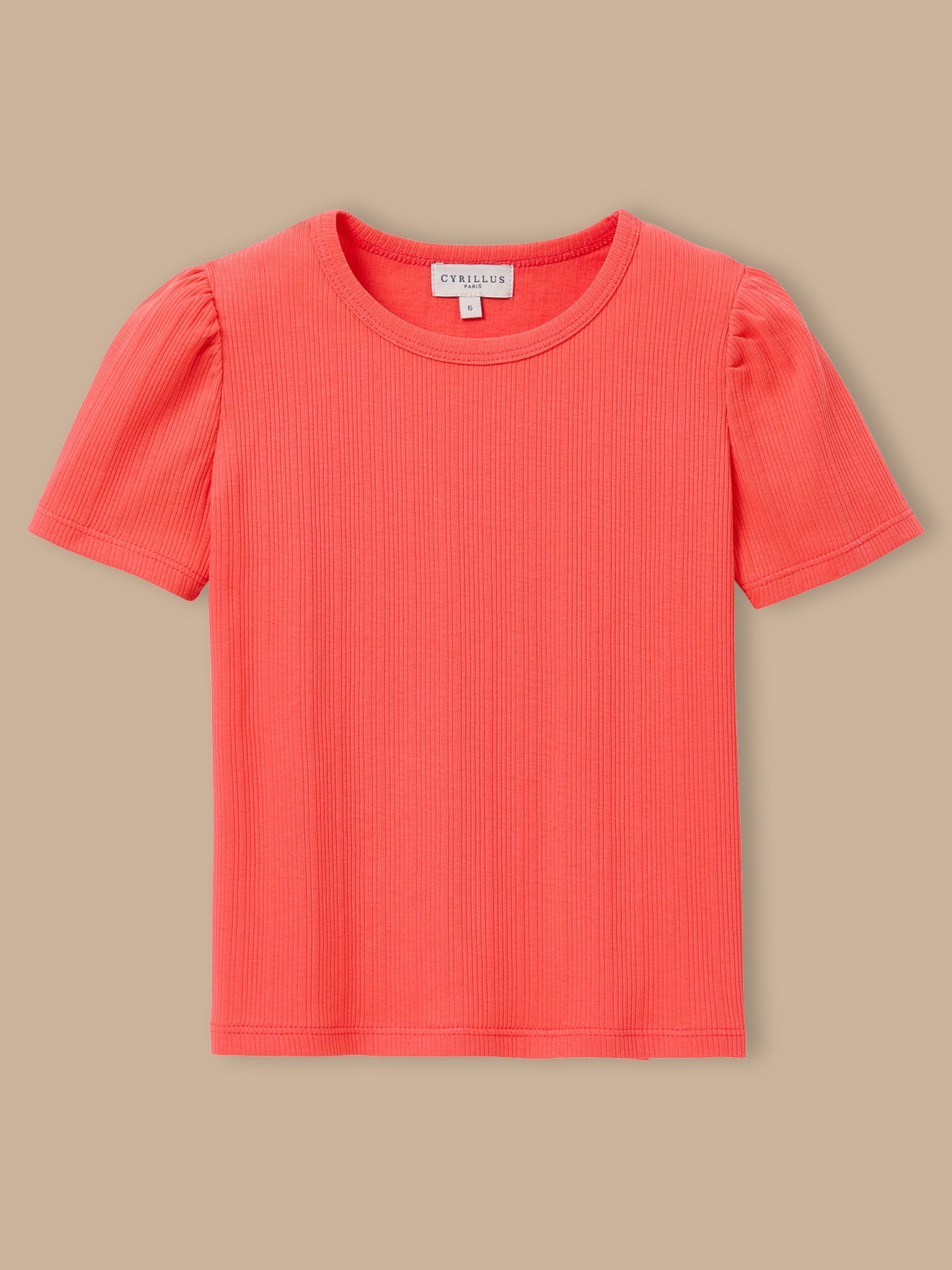 Mädchen T-Shirt aus Rippstrick – Bio-Baumwolle