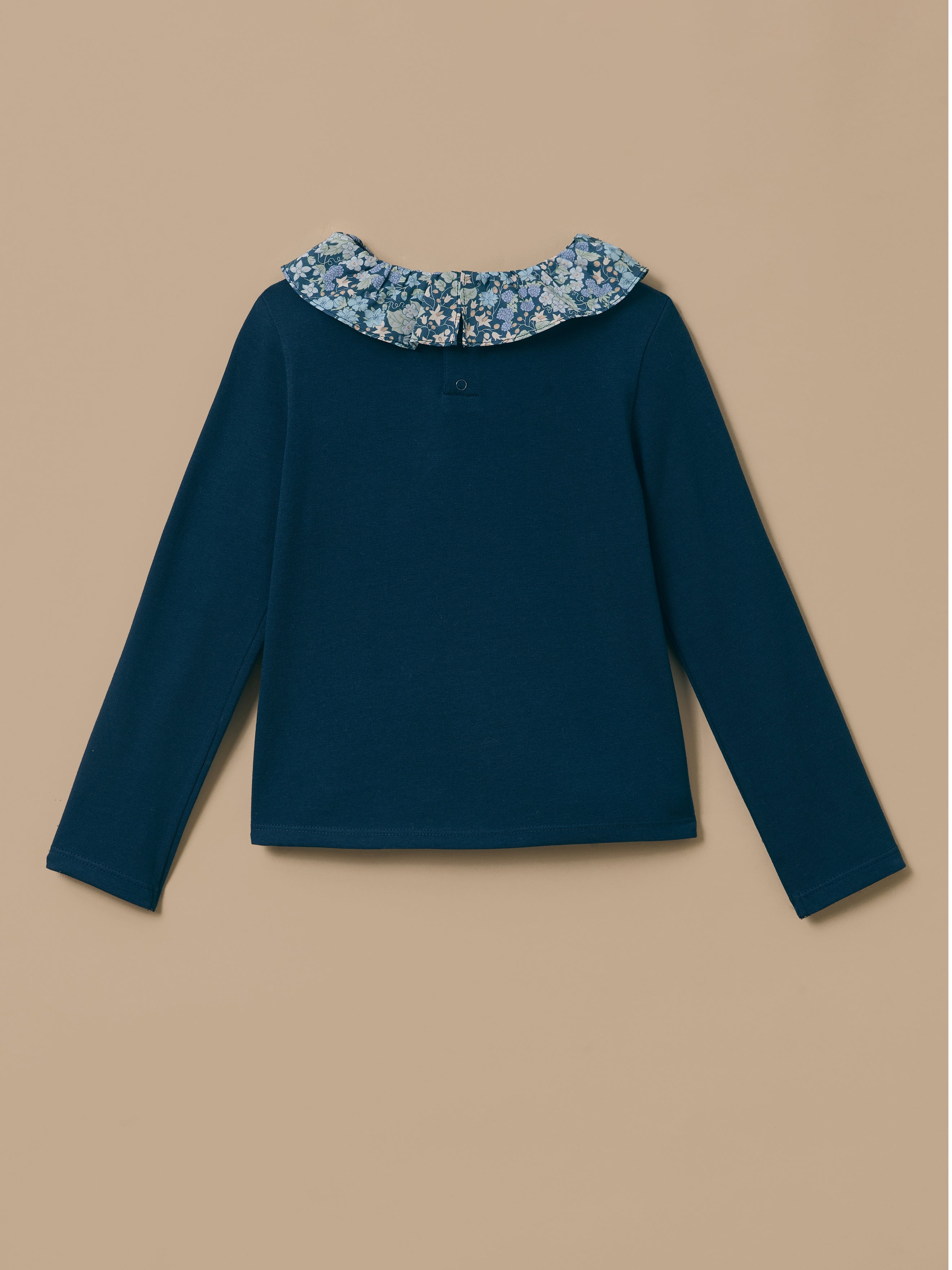 T-shirt col tissu Liberty Fille