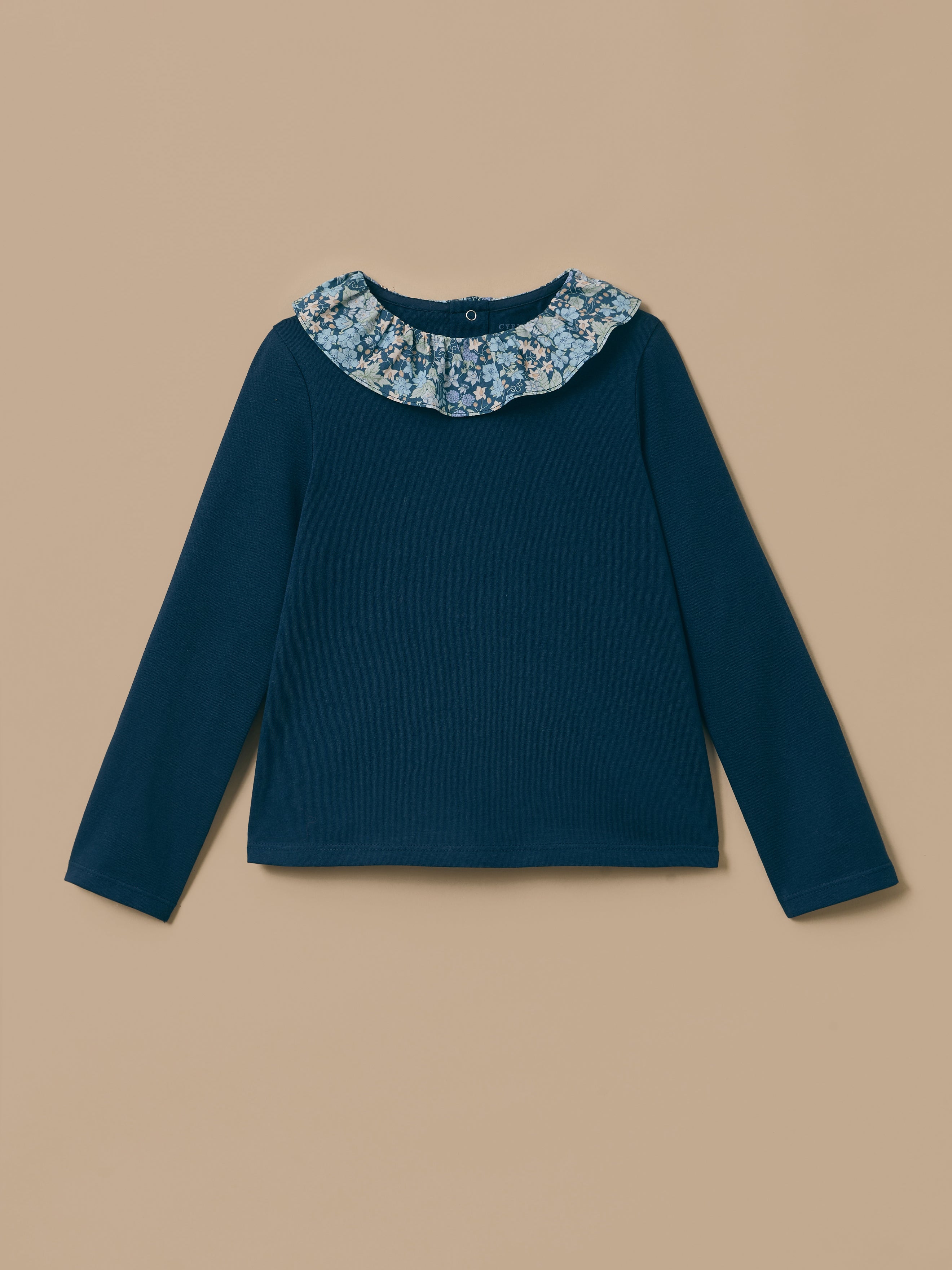 T-shirt col tissu Liberty Fille