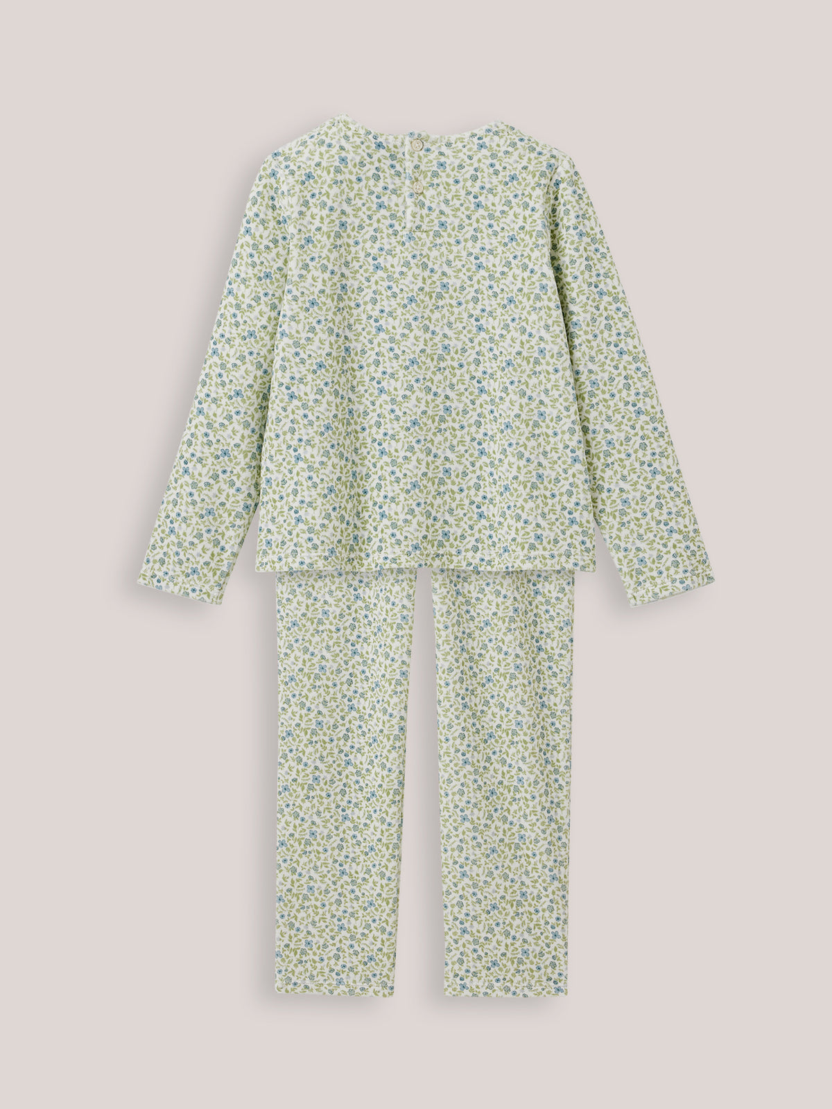 Mädchen-Pyjama aus Velours mit Druckmuster „Charlotte”