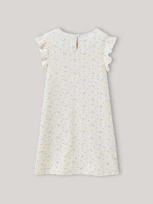 Chemise de nuit Fille en pointelle - imprimé Rosa - Coton biologique