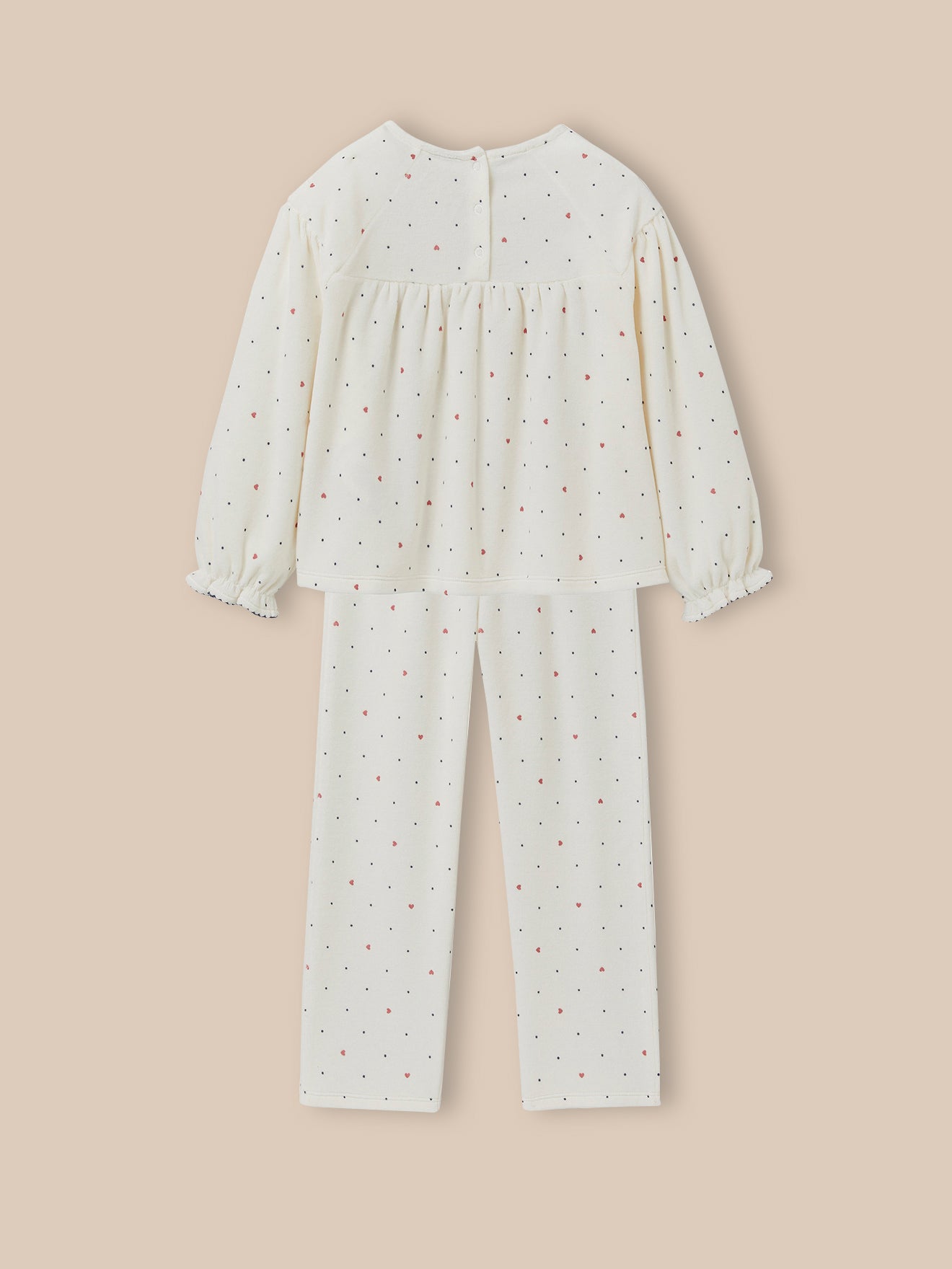 Pyjama en velours imprimé Fille