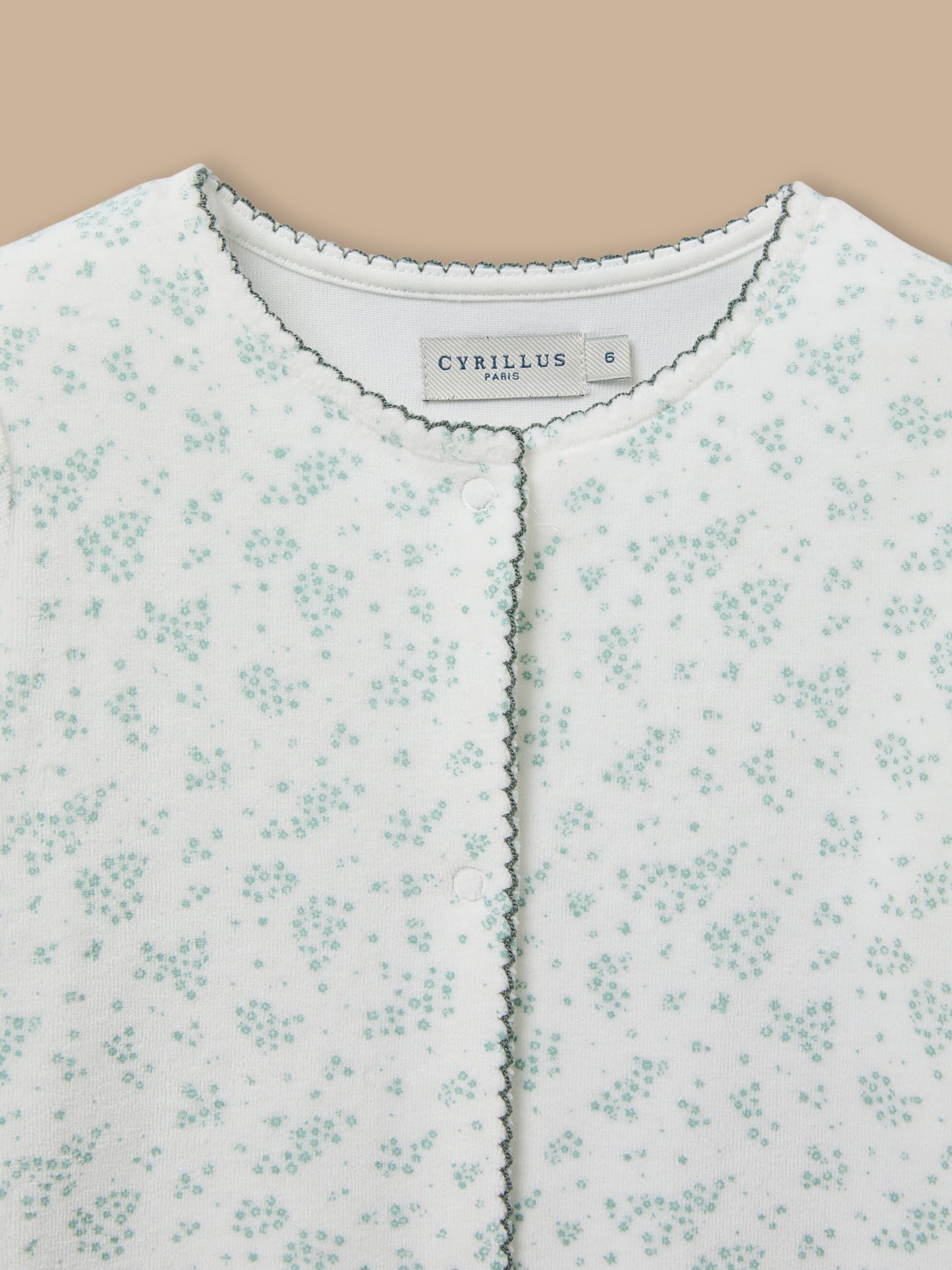 Mädchenpyjama, bedruckt, aus Velours