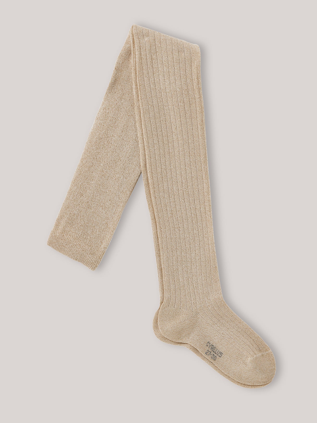 Mädchen-Strumpfhose aus Rippstrick mit Metallic-Fasern