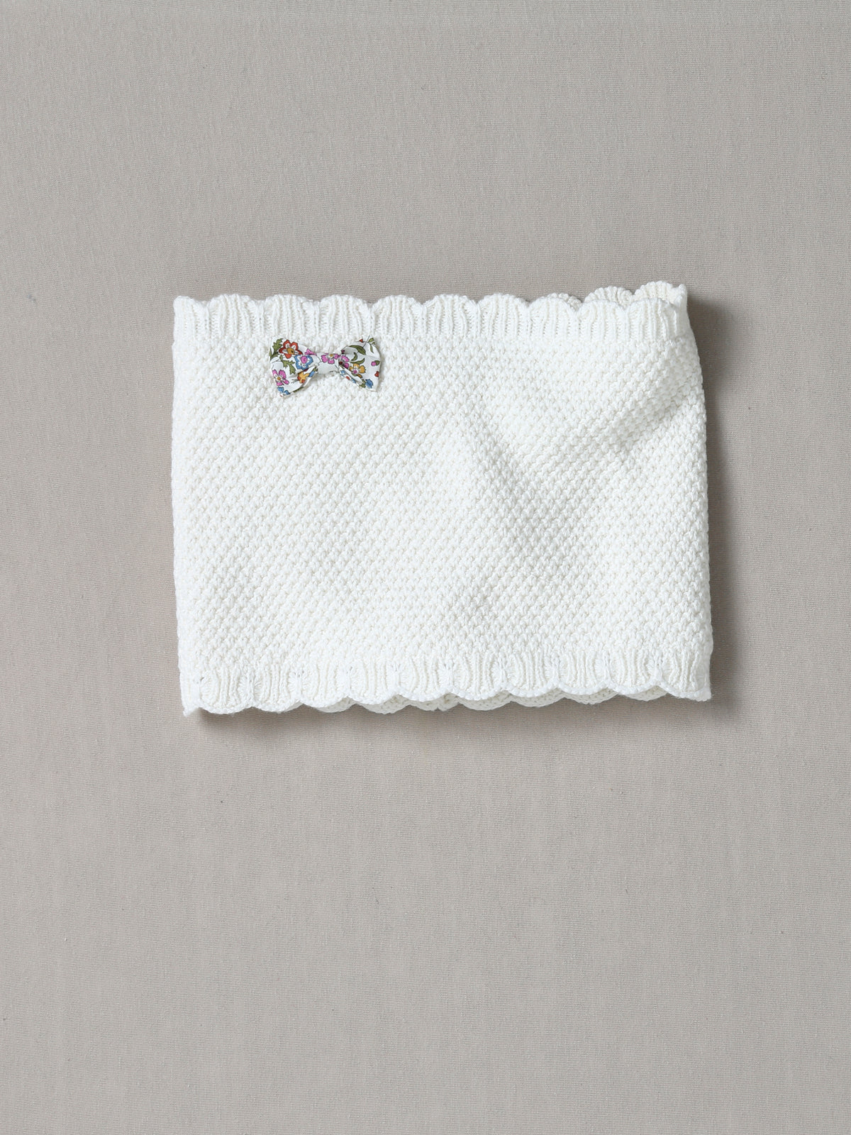 Snood festonné Bébé noeud en tissu Liberty