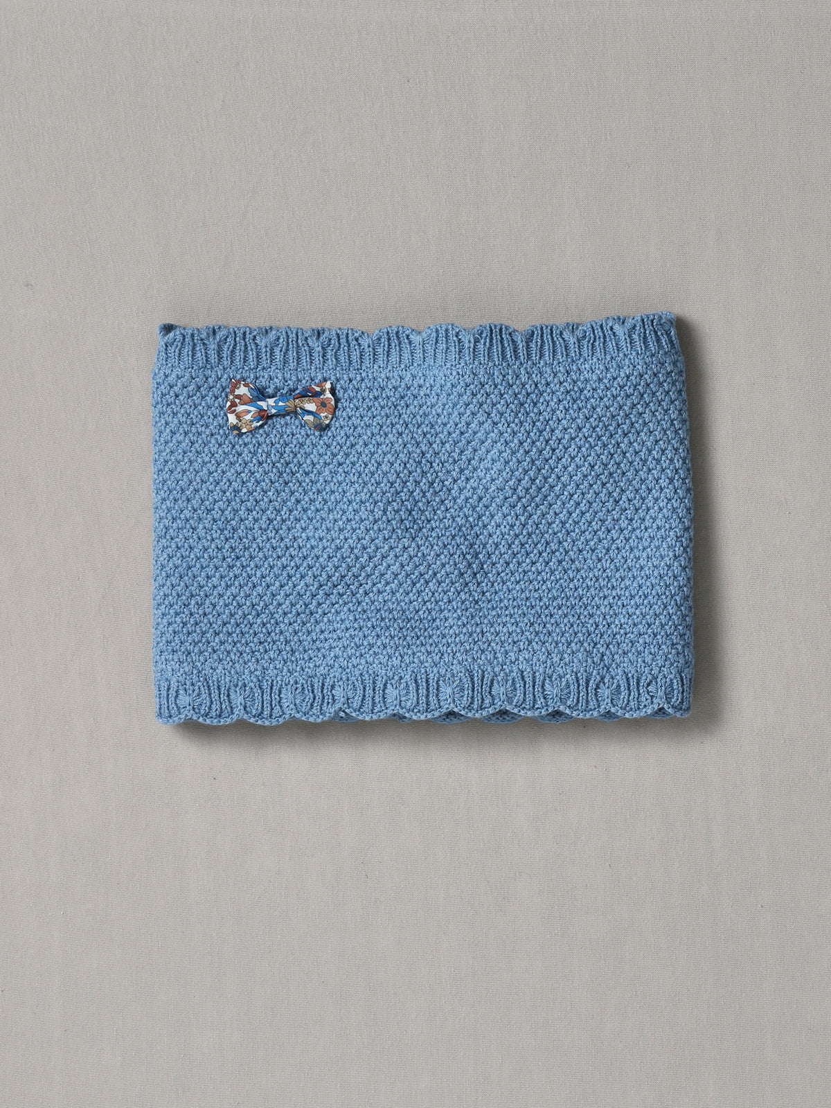 Snood festonné Bébé noeud en tissu Liberty