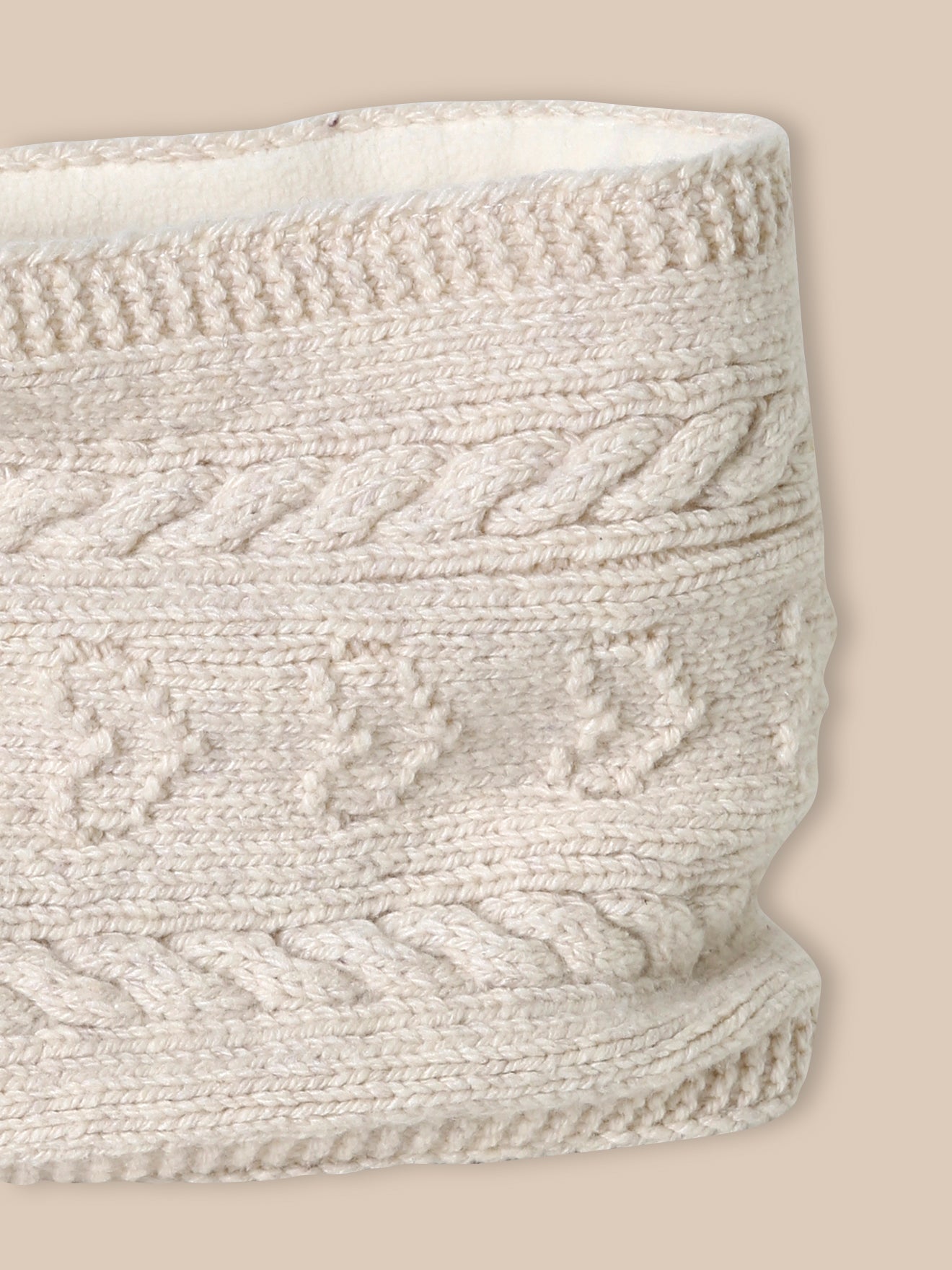 Mädchen-Schlauchschal mit Zopfmuster