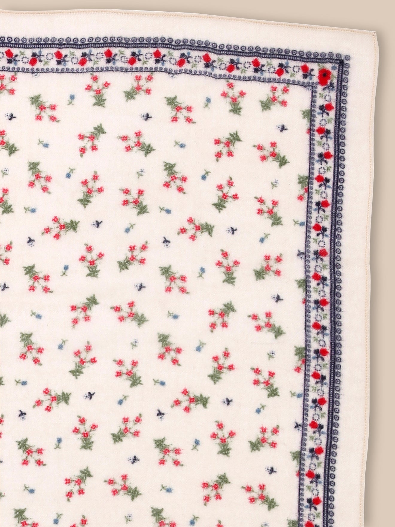 Mädchen-Schal « Knospen » aus Woll-Etamine