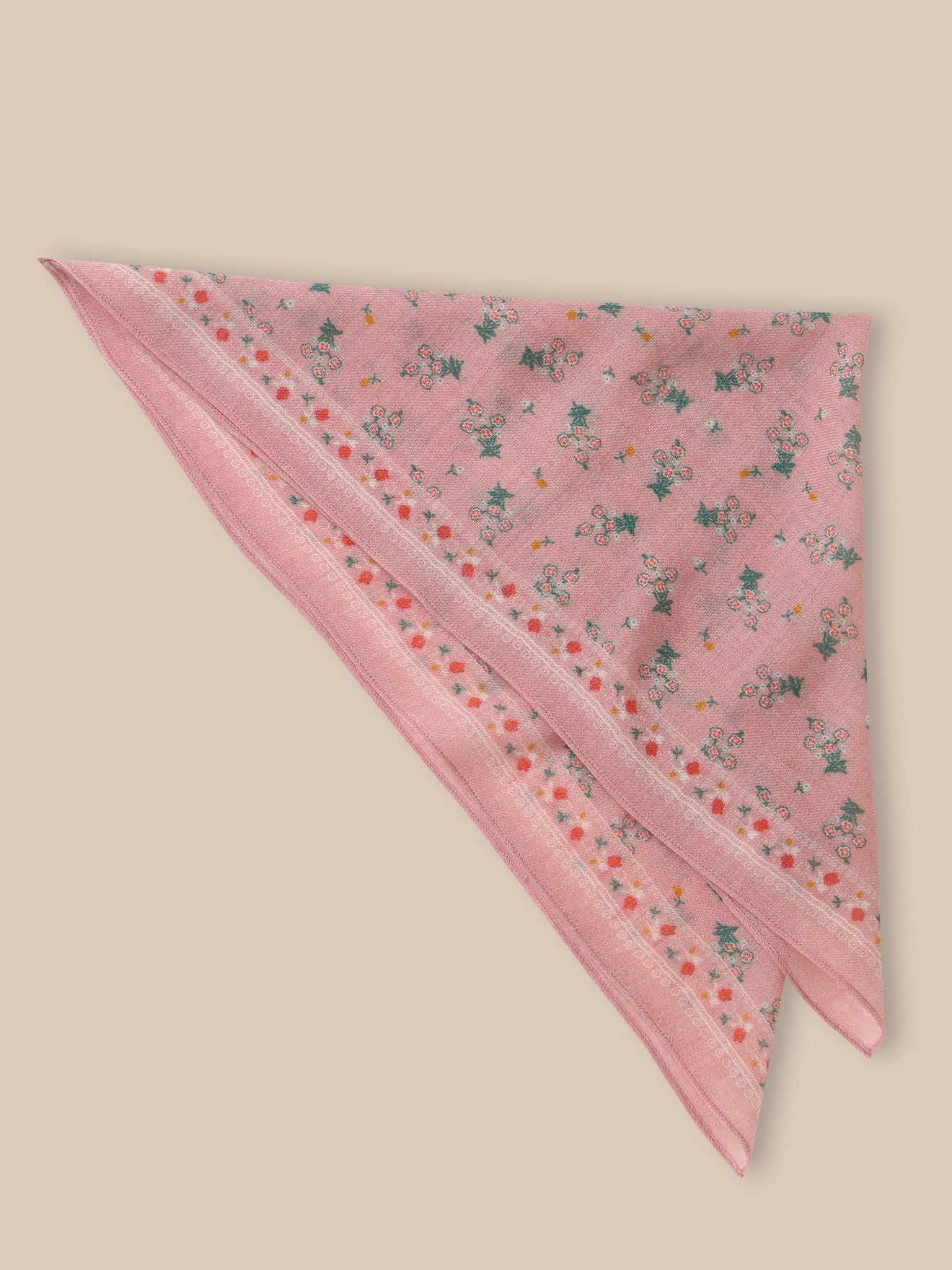Foulard bourgeons en étamine de laine Fille