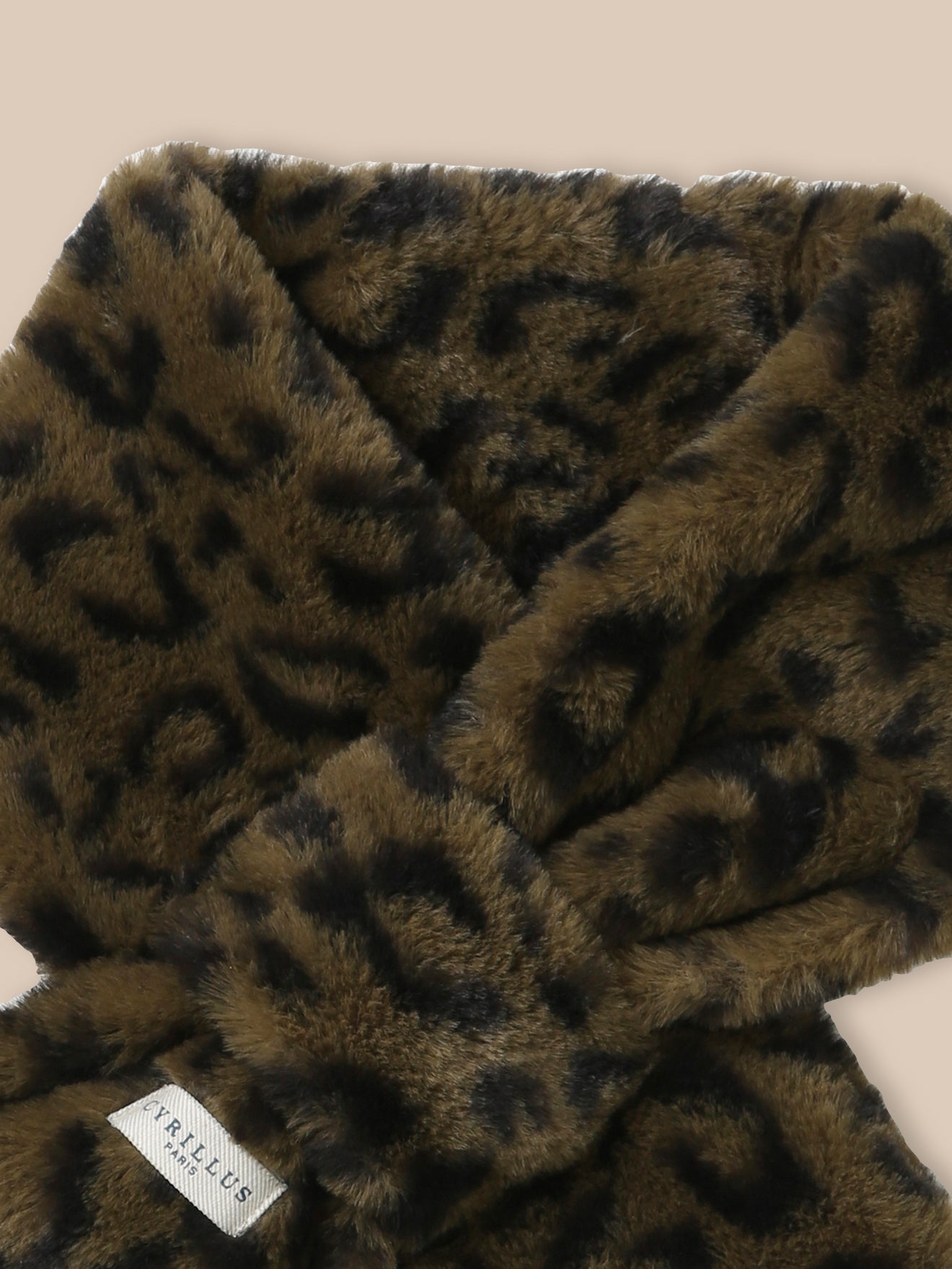 Mädchen-Snood aus Leoparden-Kunstfell