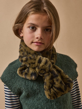 Snood aus Kunstpelz mit Leopardenmuster Mädchen