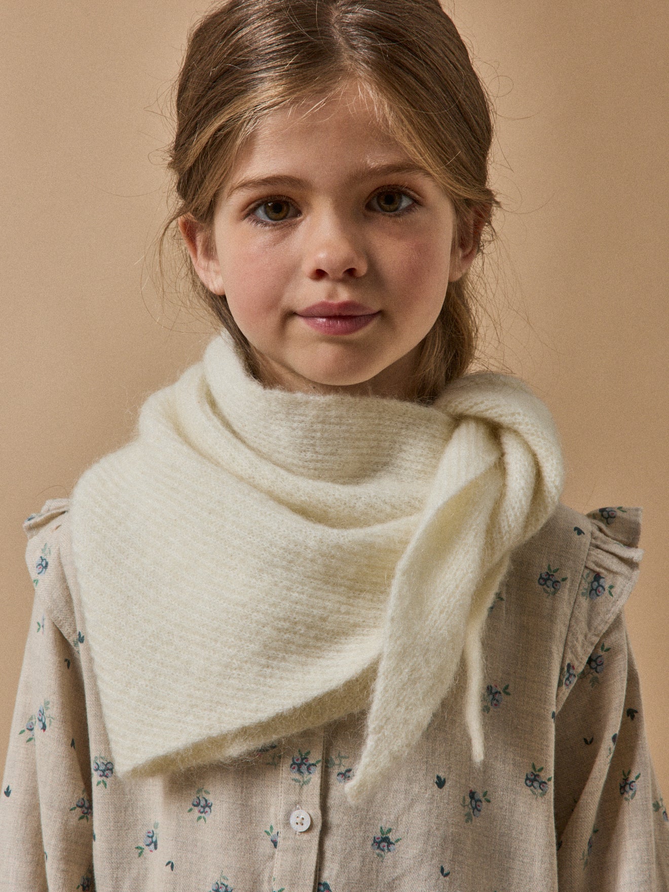 Mädchen-Dreieckstuch aus Wolle und Mohair