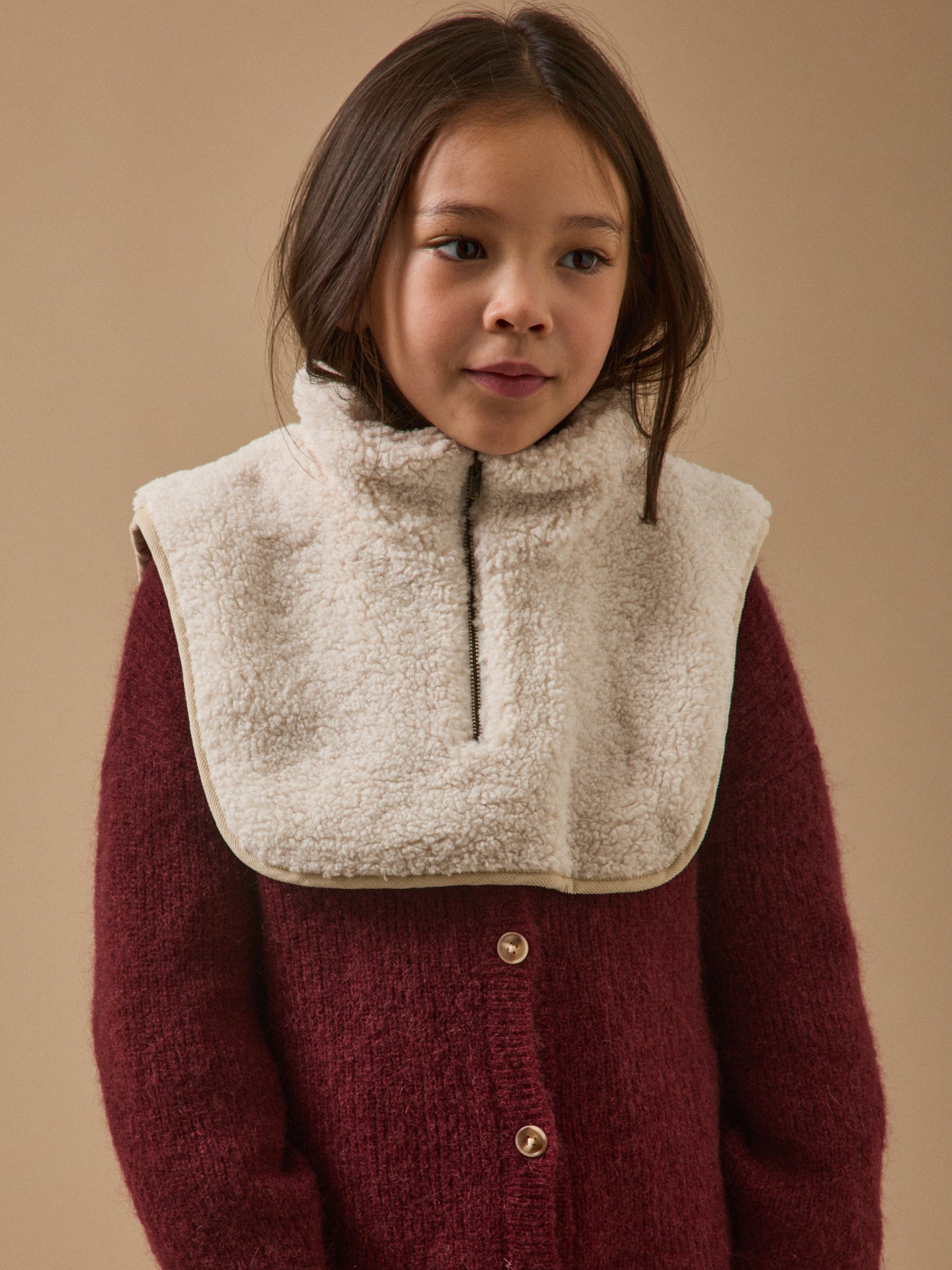 Kinderkragen aus Sherpa-Fleece